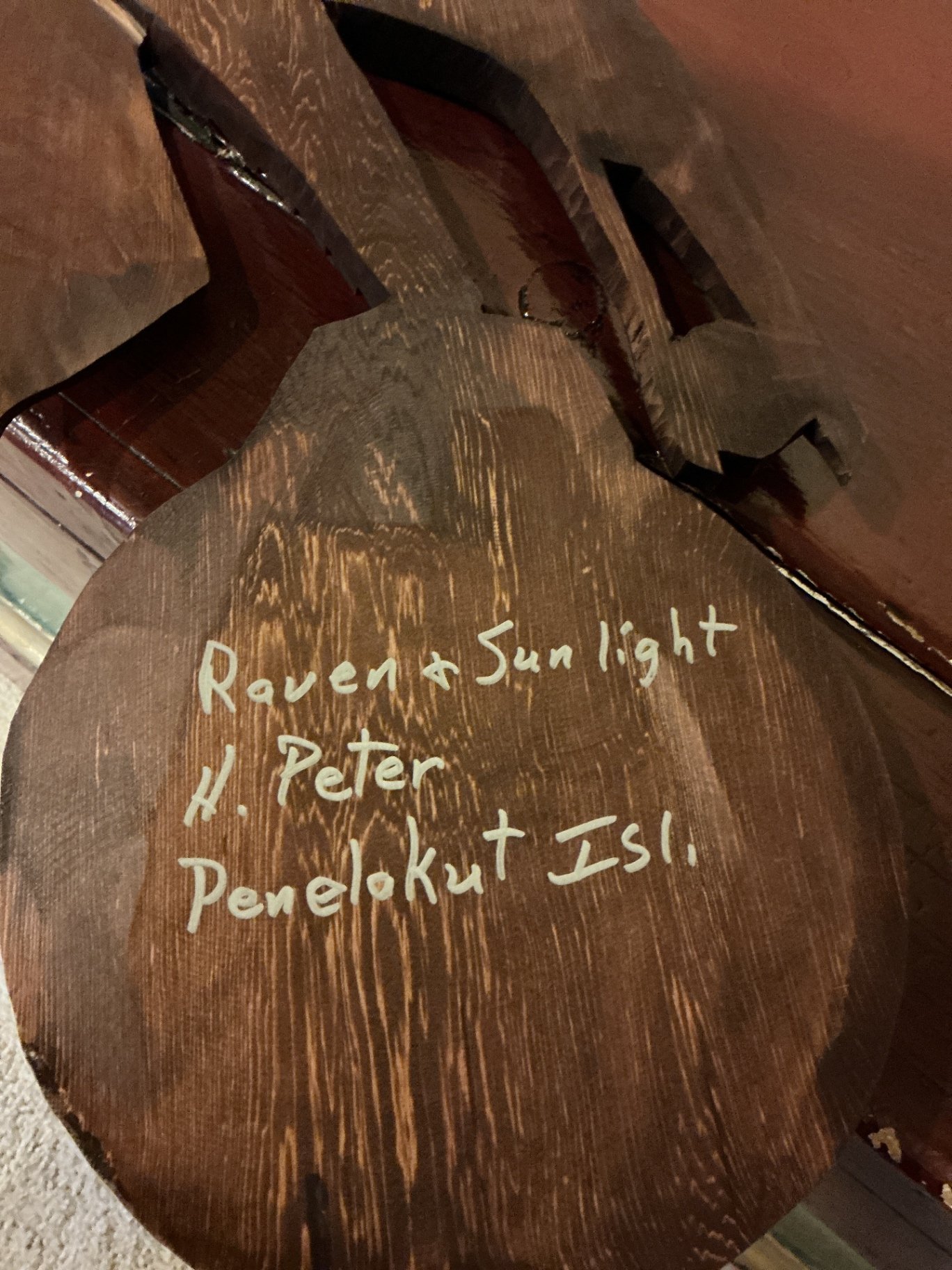 Northwest Indigenous Coast raven motif wooden wall sculpture - image 4 of 5