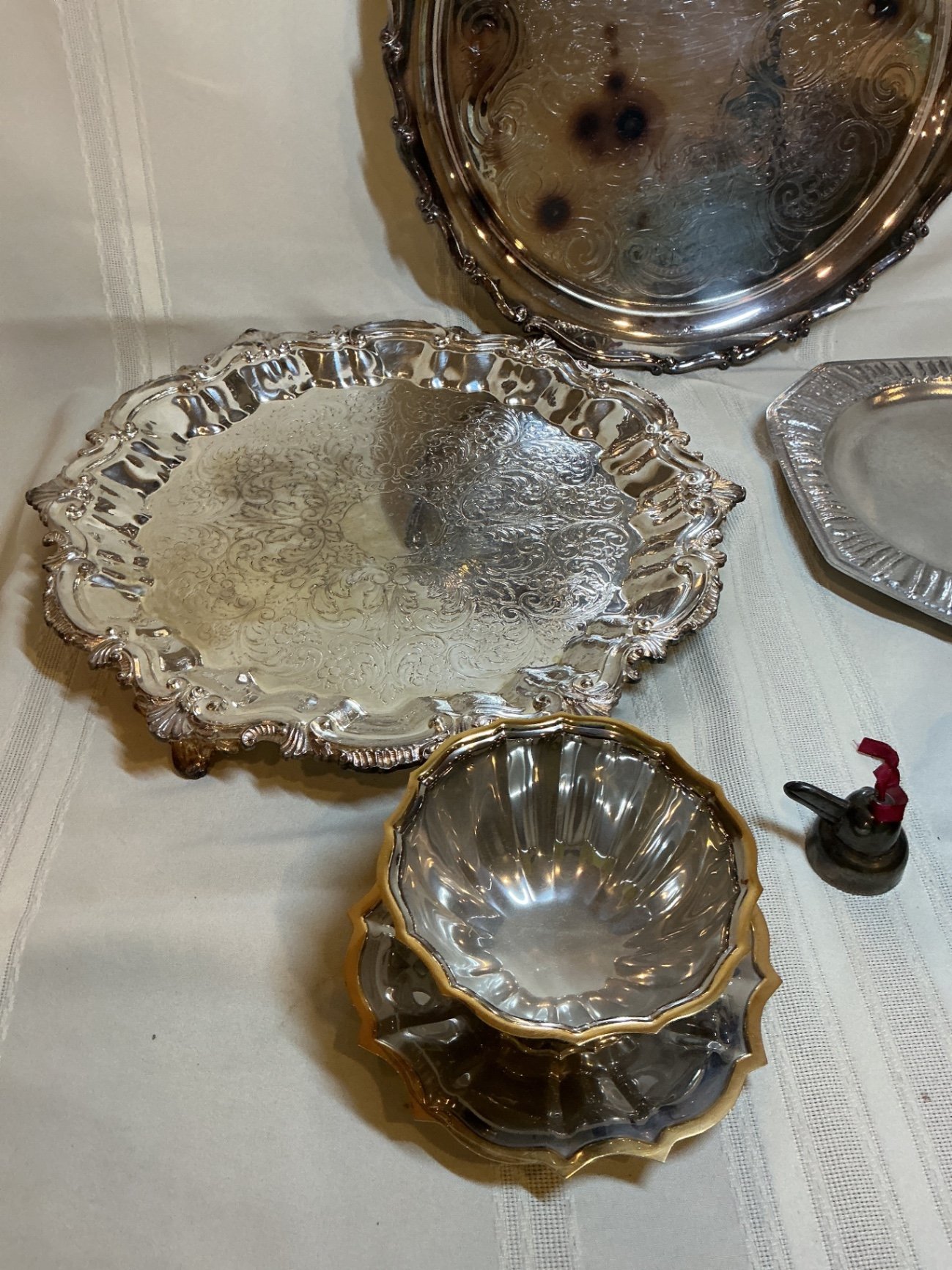 Silver Plate Serving dishes and bowls set - image 3 of 8