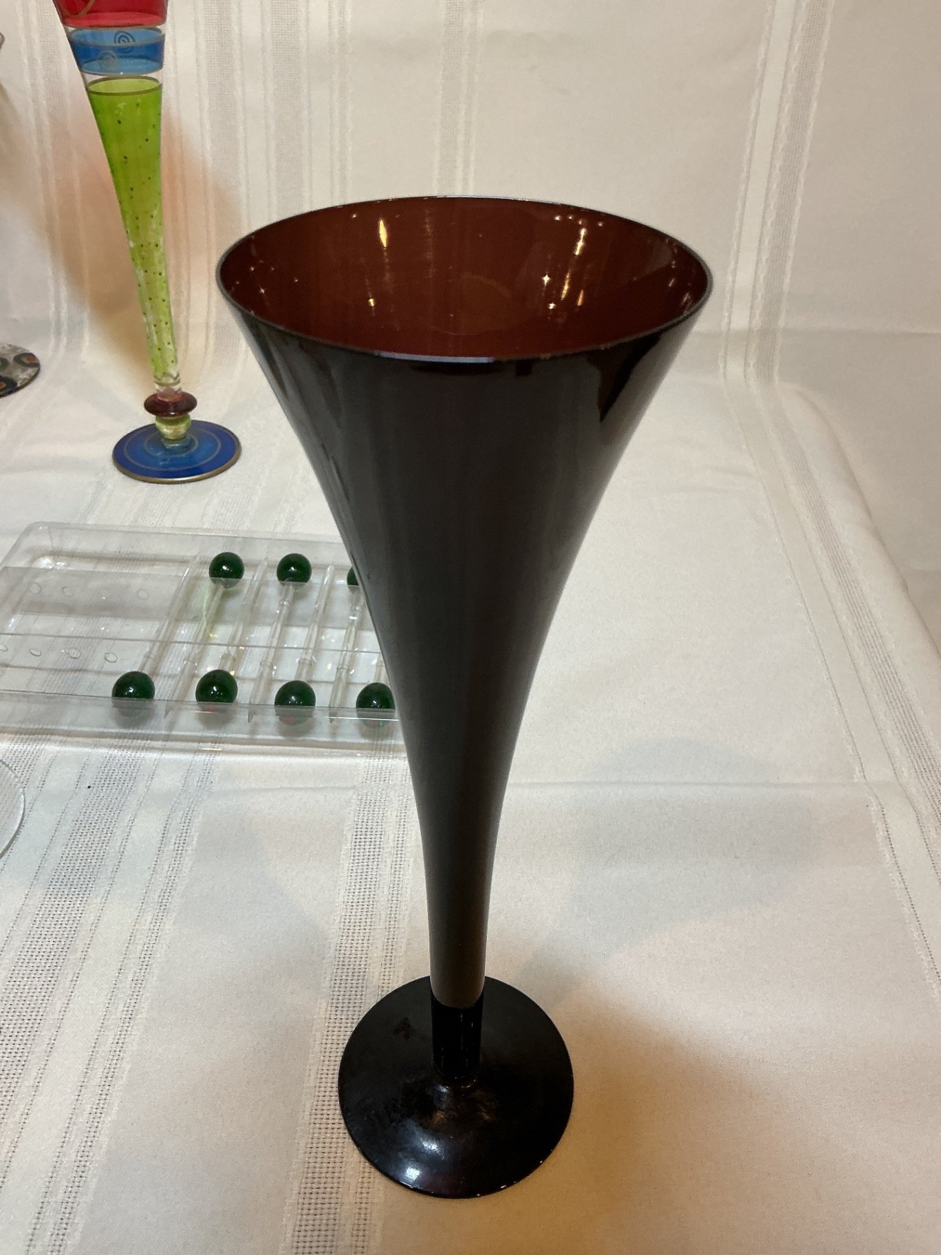 Hand-painted glassware collection with martini and champagne glasses - image 11 of 11