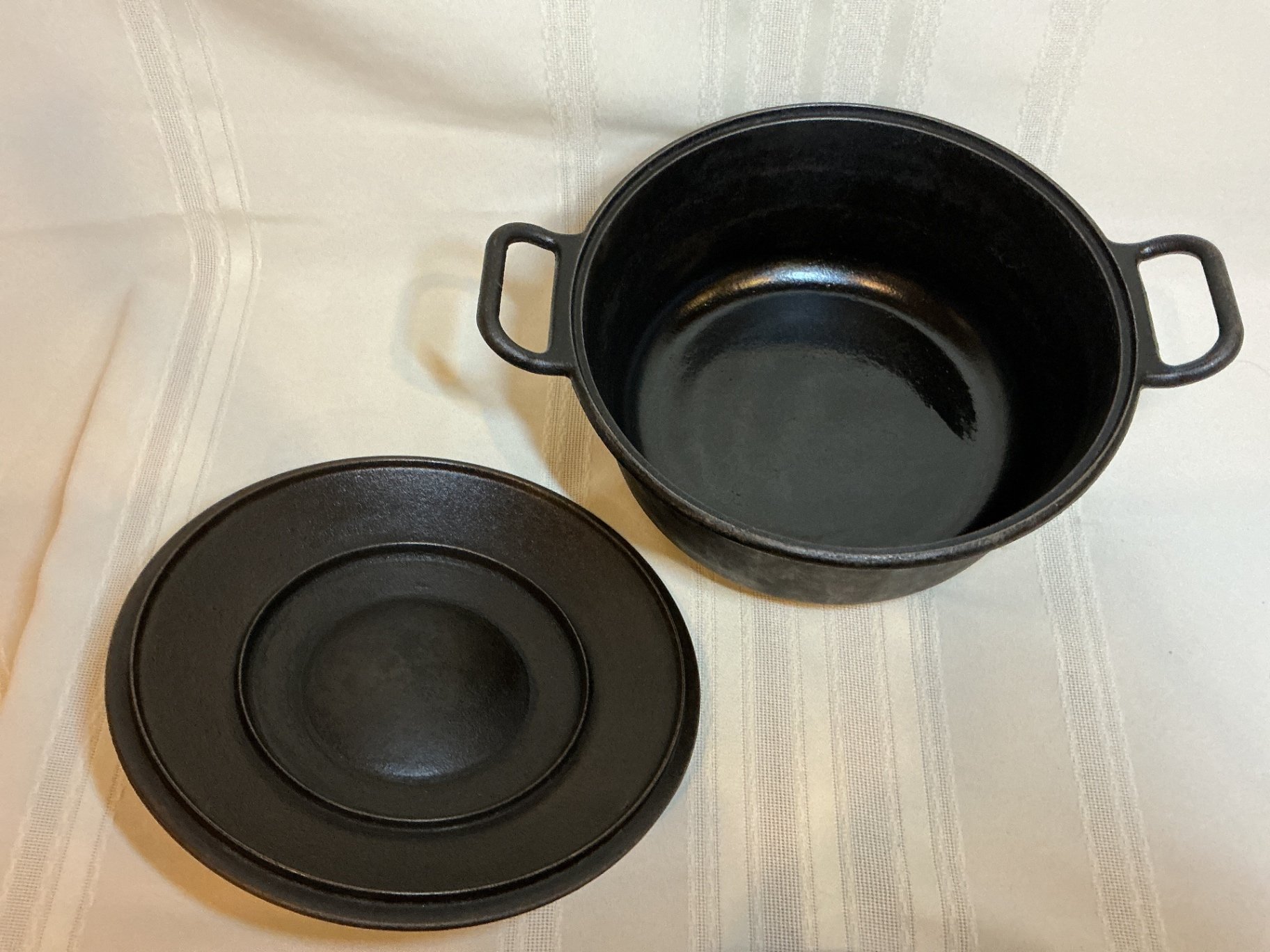 Lodge Cast iron dutch oven and enamel oval dish - image 4 of 5