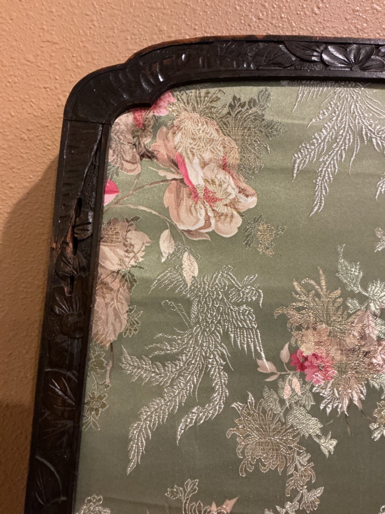 Two-Panel Floral Folding Screen - image 3 of 4