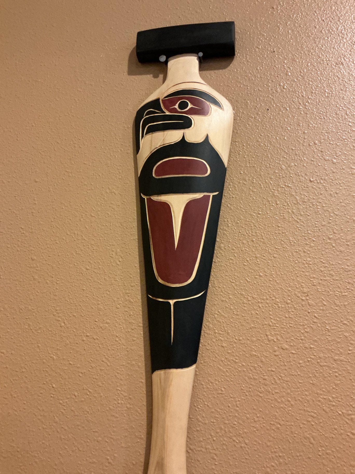 Northwest Coast Indigenous Raven Paddle Wall Sculpture - image 3 of 5