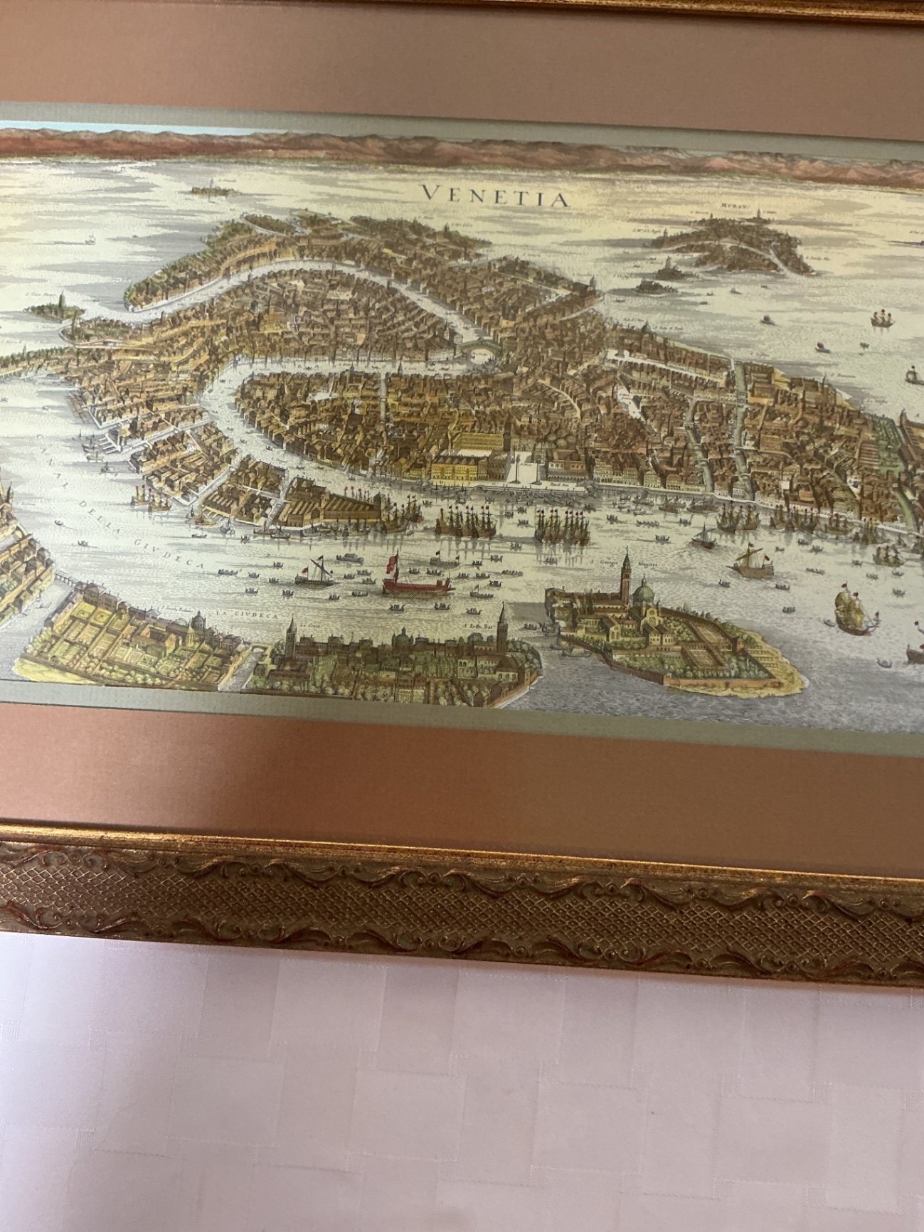 Framed print map of Venice and Original Artwork of Venice - image 3 of 12