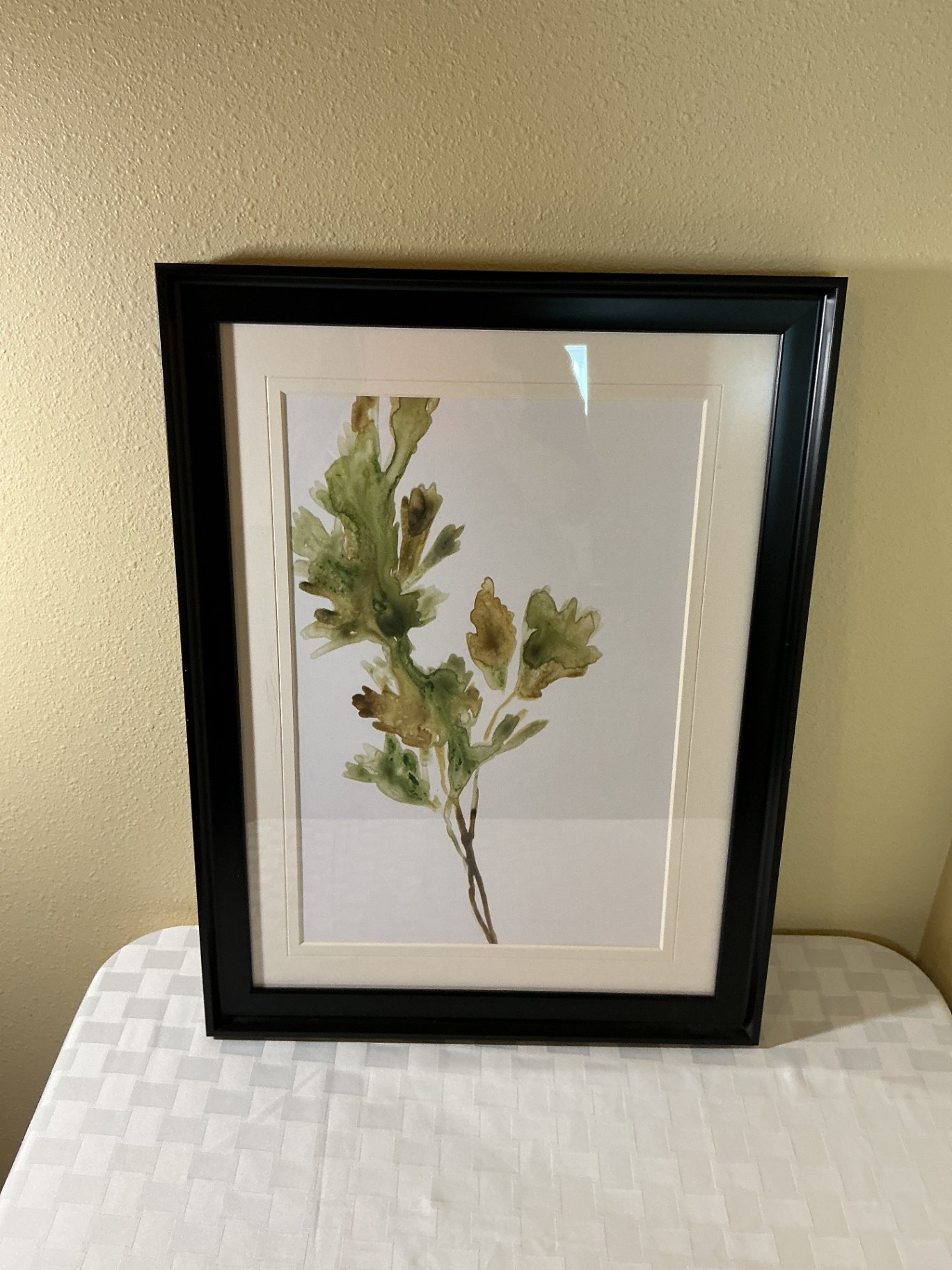 Framed botanical art prints and watercolor  - image 3 of 5