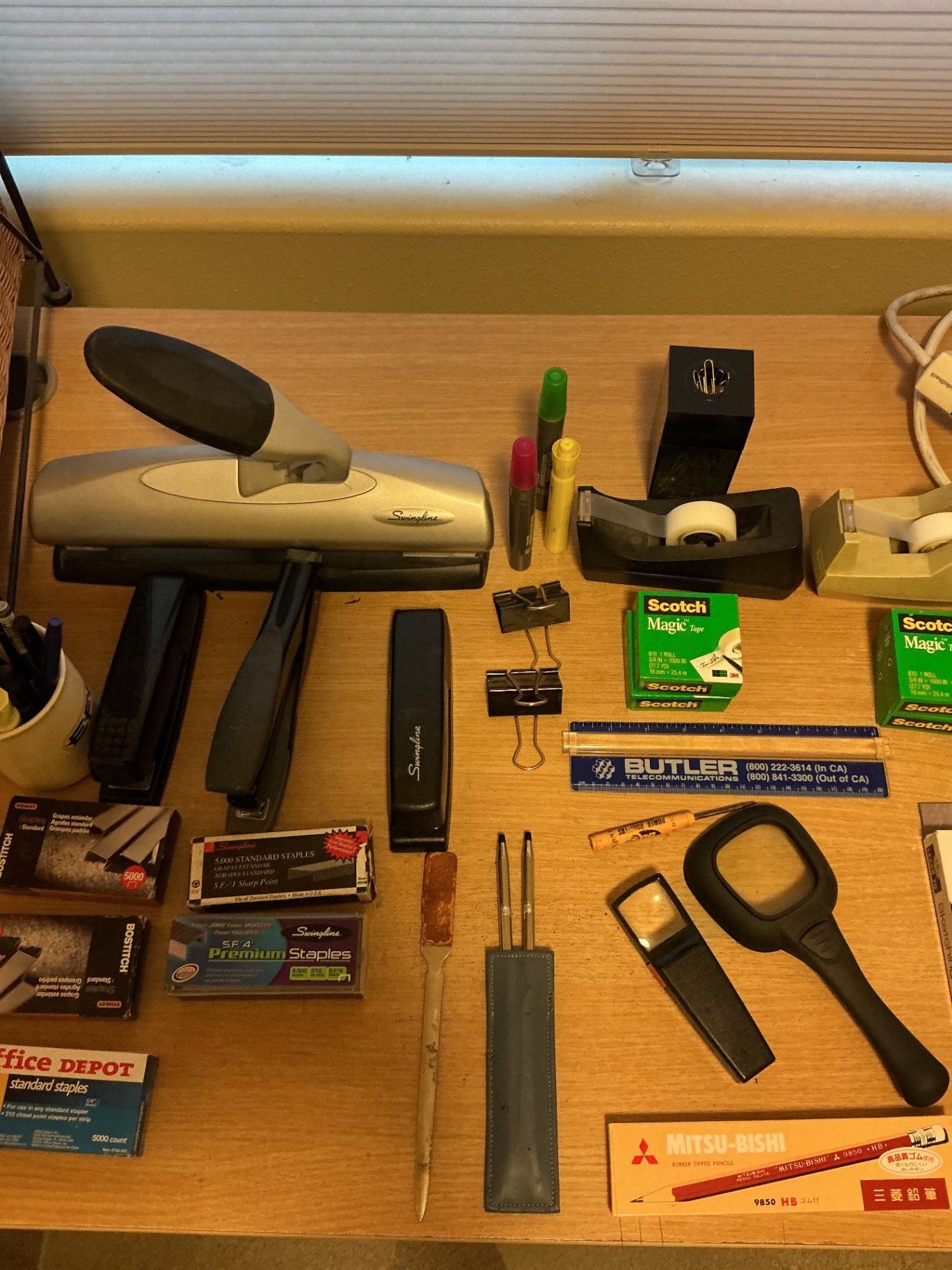 Assorted Office Supplies and Storage Organizer - image 3 of 4