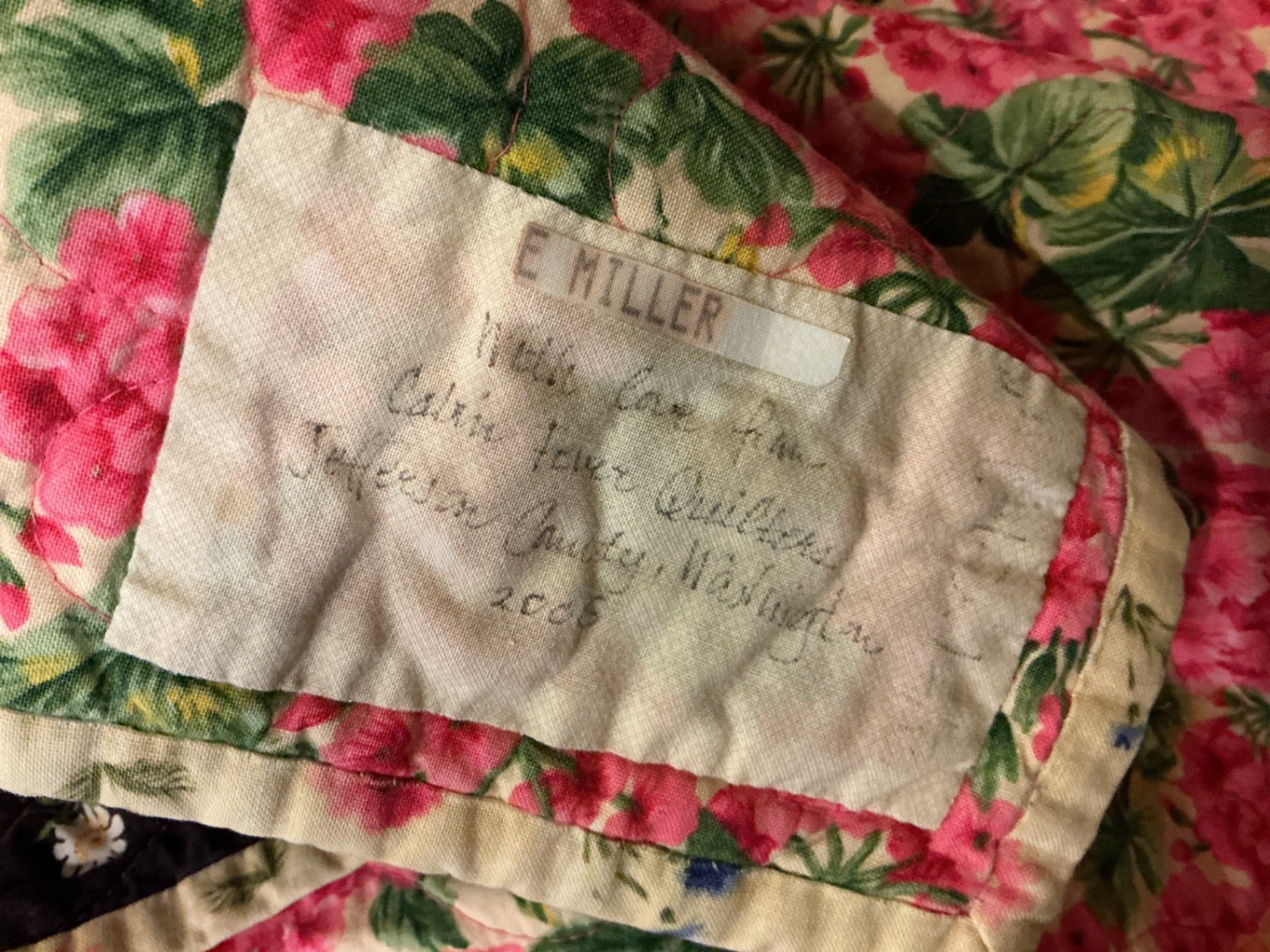 Floral quilt, chenille throw, Woven textiles - image 3 of 9