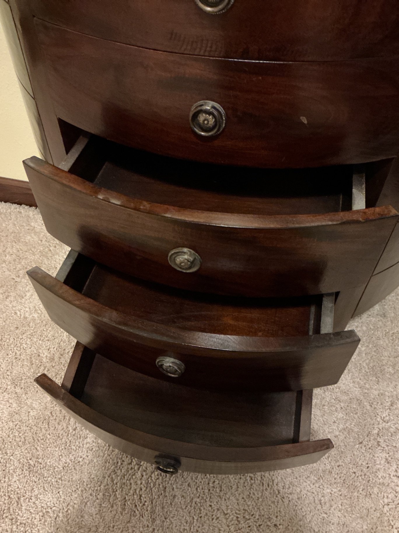 Bow-front Chest of Drawers - image 3 of 7