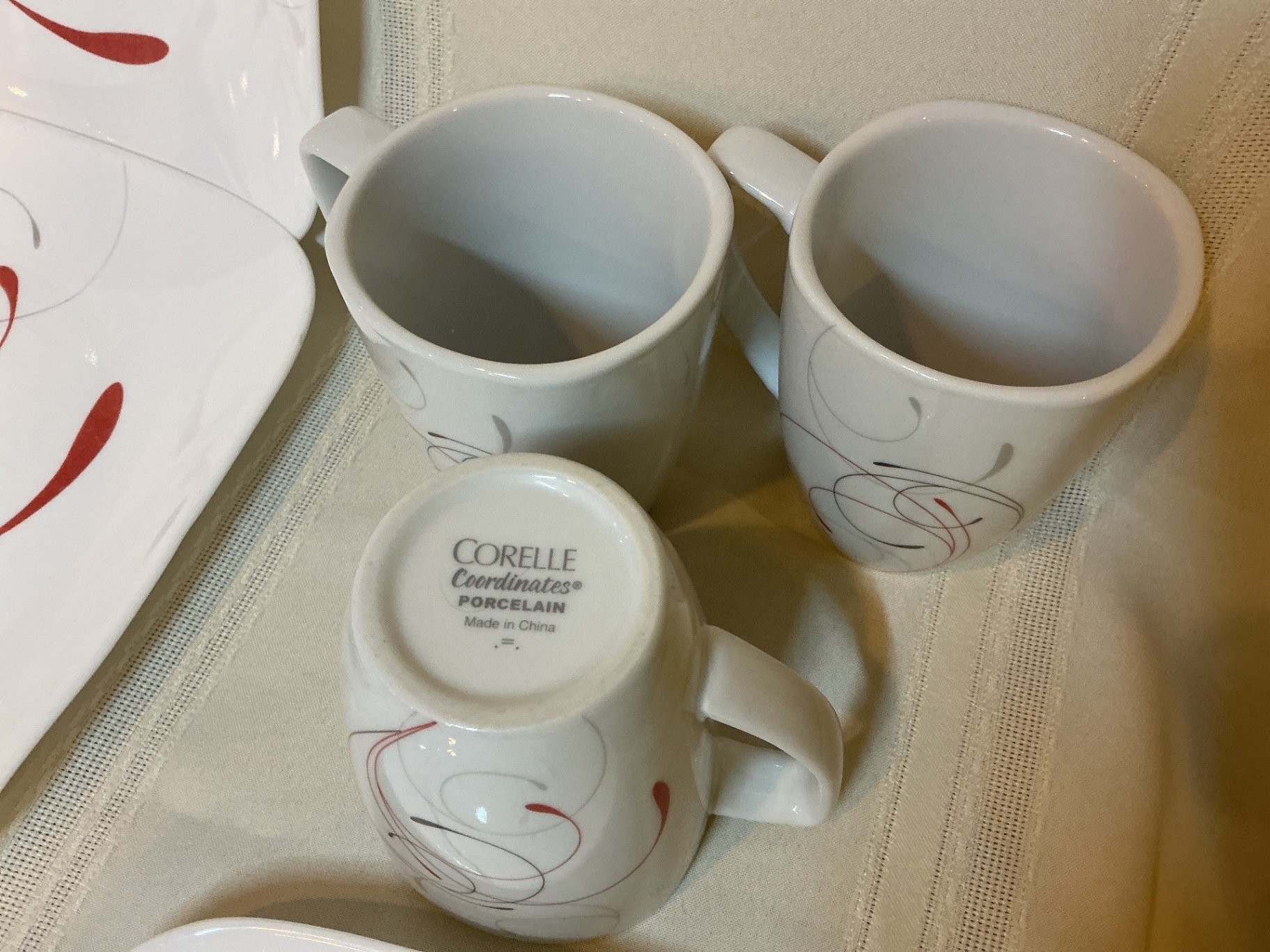 Corelle Square Splendor dinnerware set with swirl pattern - image 5 of 5