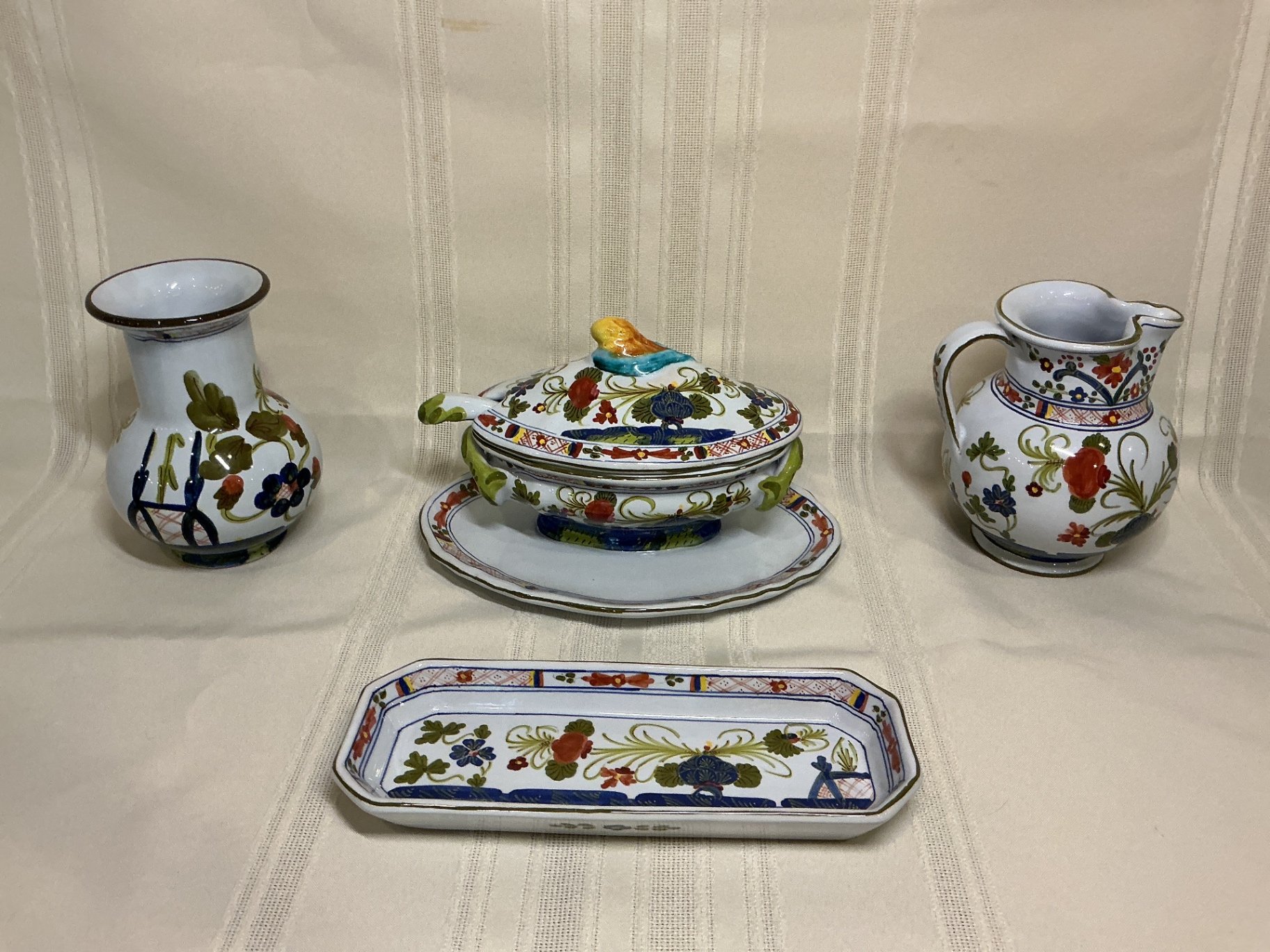 Faenza Majolica Floral Ceramic Tableware Set - image 1 of 5