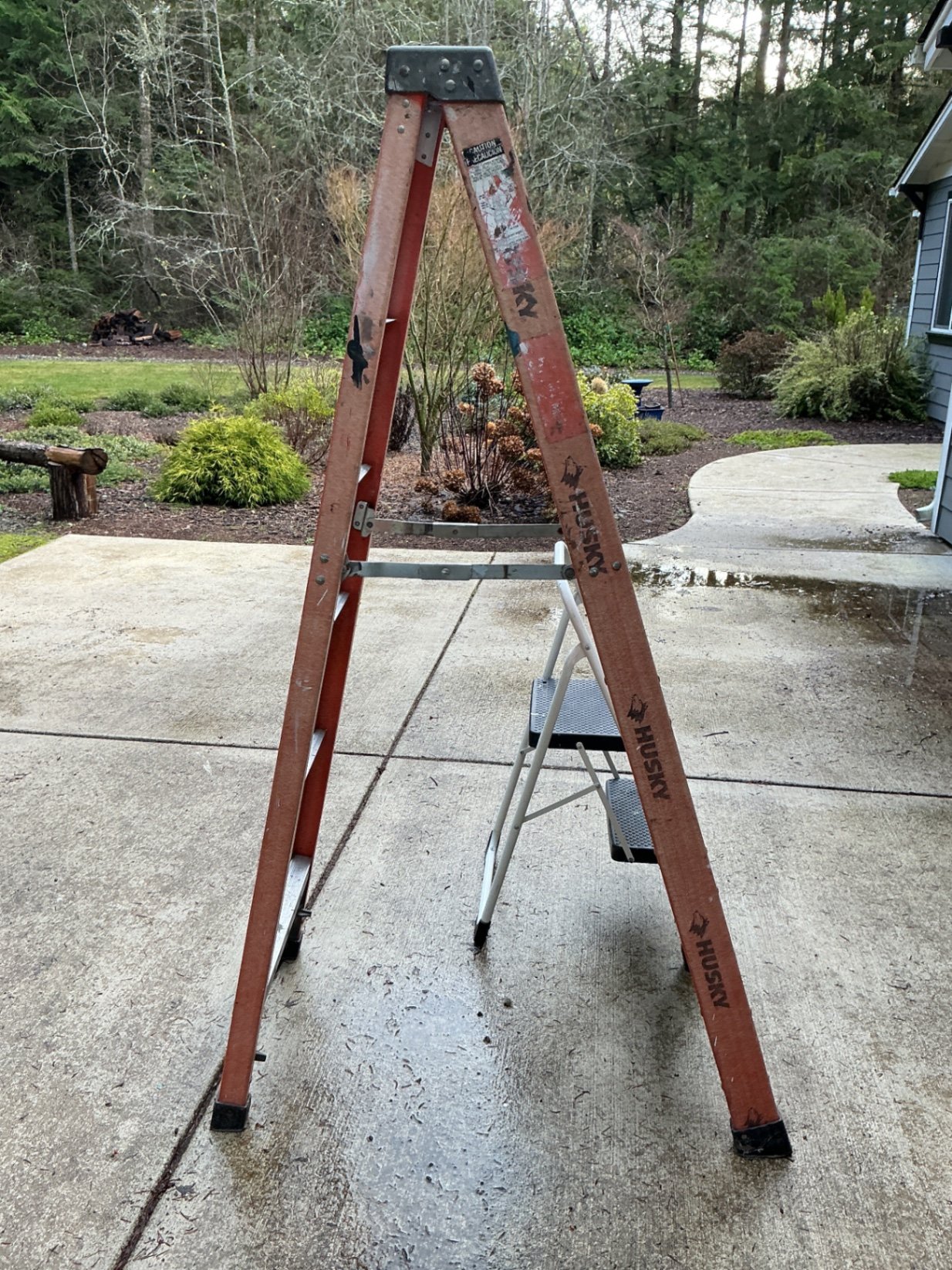 Husky ladder with a small two-step ladder - image 3 of 3