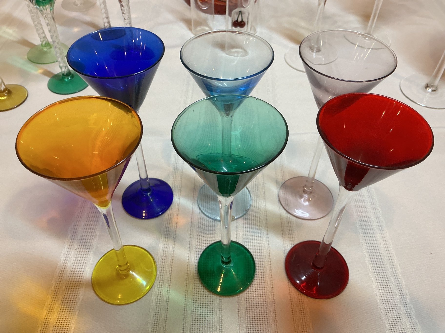 Colorful Glassware Set with Pitcher and Stemware - image 2 of 8