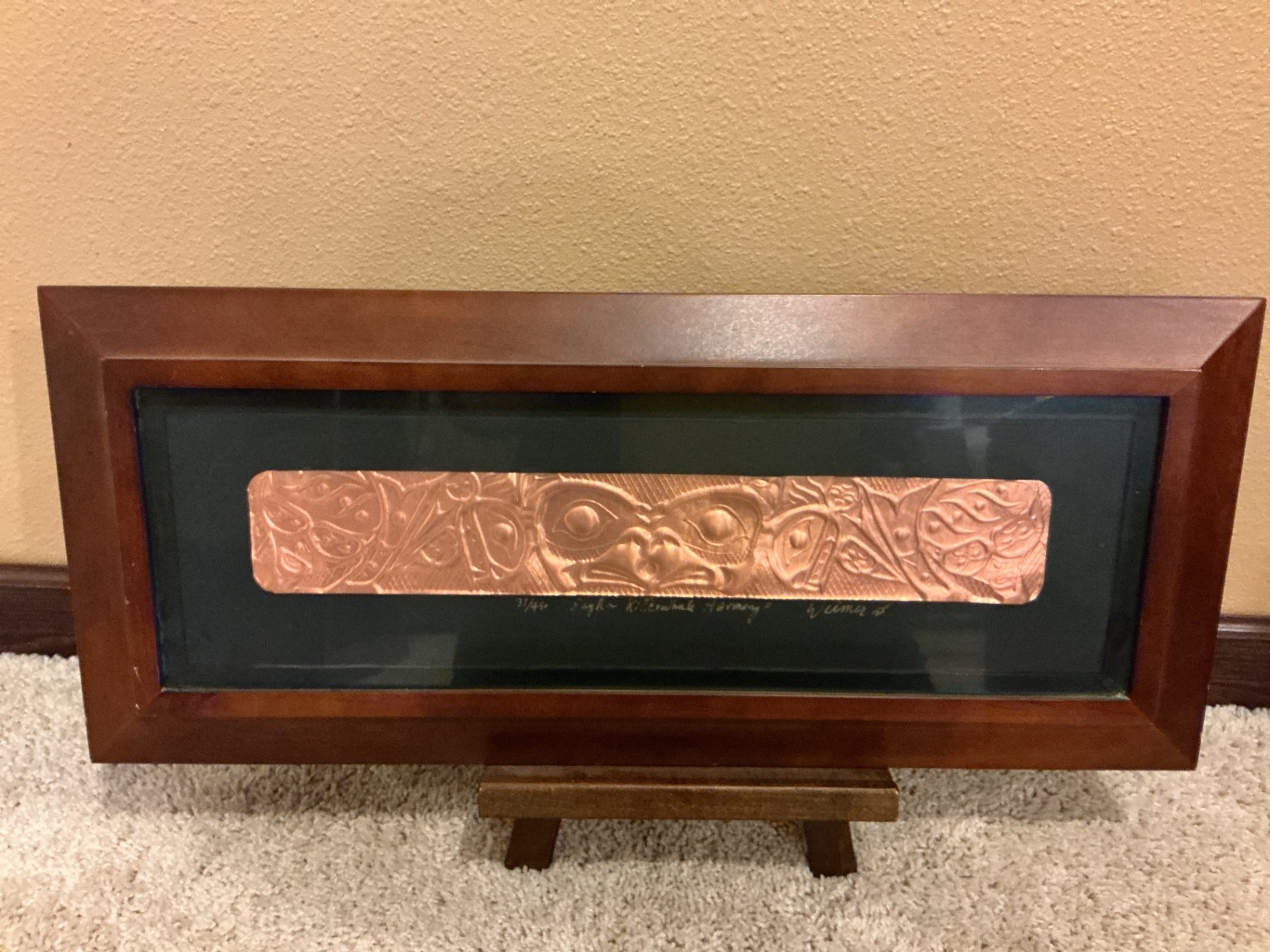 Eagle Whale Harmonies copper relief, edition 37/45, by Arnie Weimer - image 1 of 6