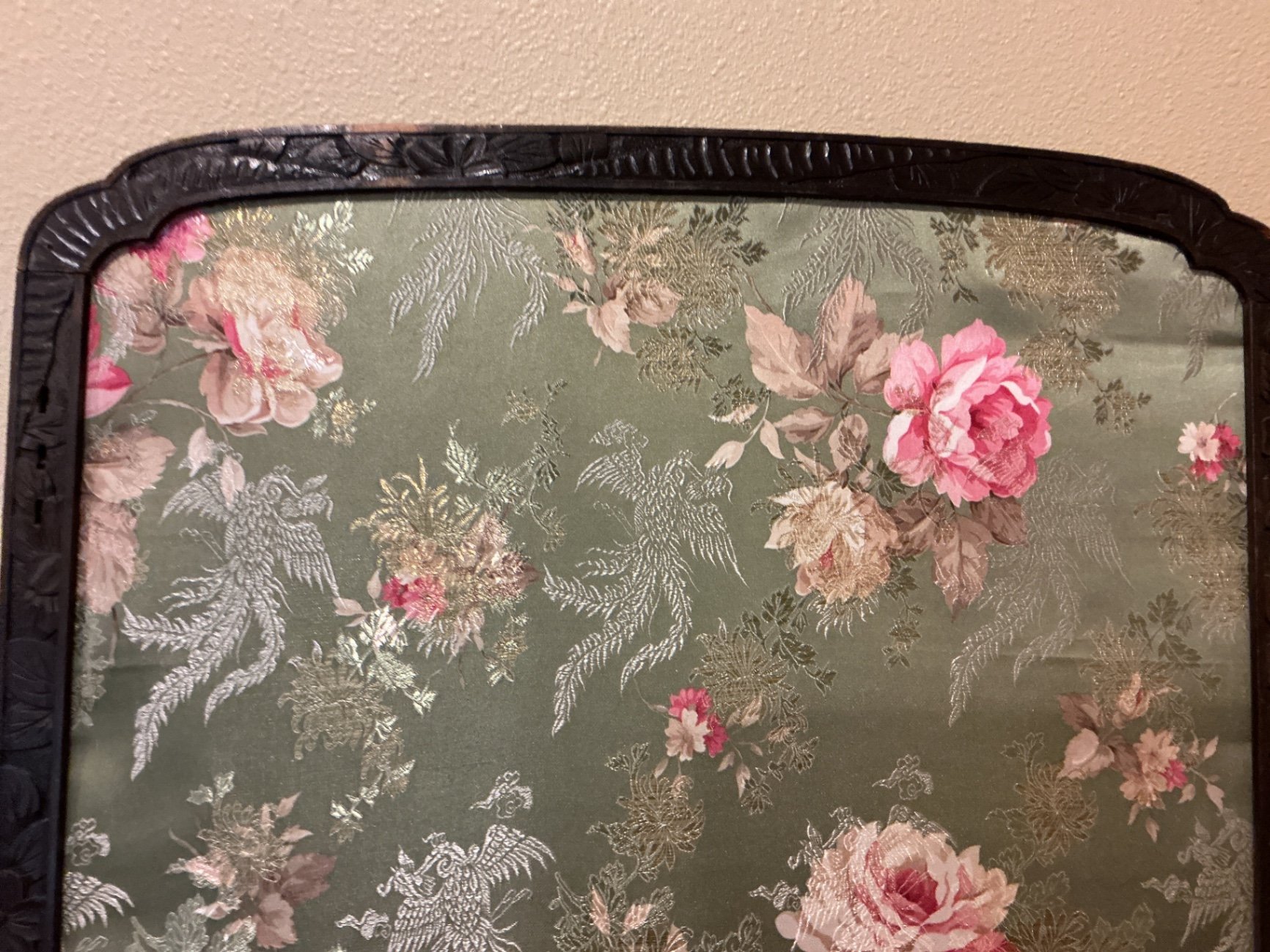 Two-Panel Floral Folding Screen - image 4 of 4