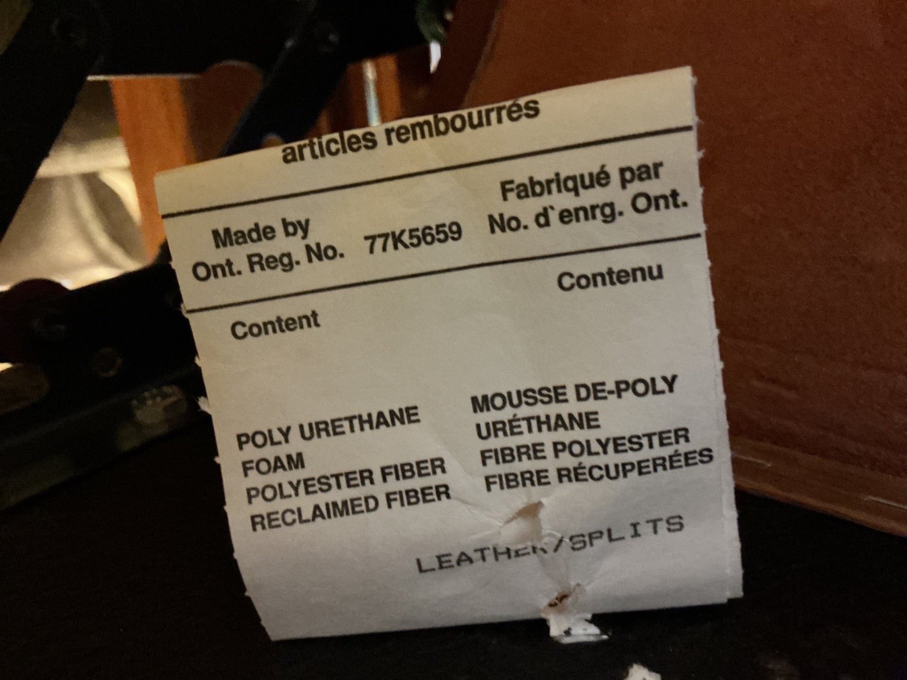 Craftsman Style Brown leather recliner chair  - image 6 of 8