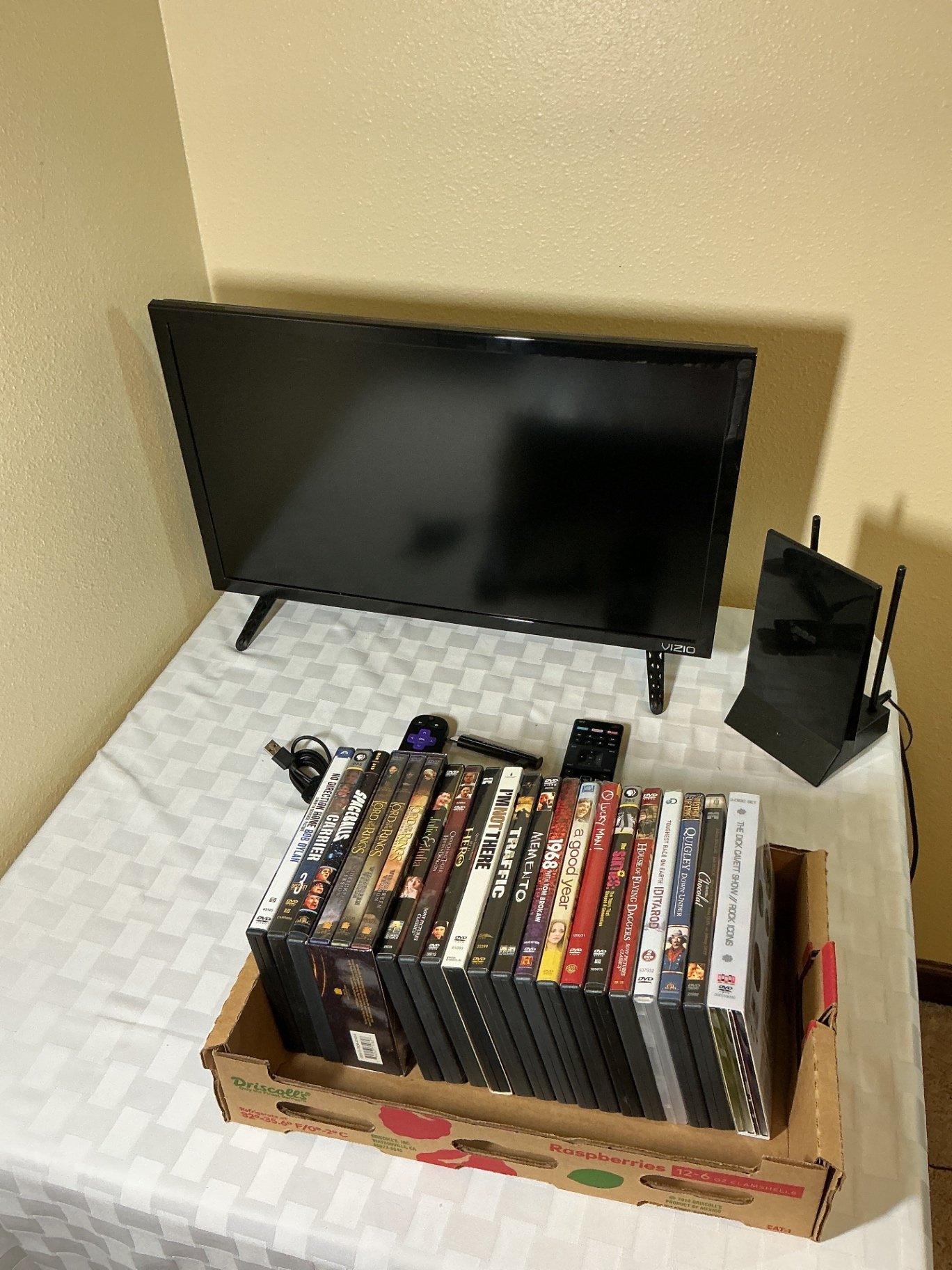 24 inch Vizio TV with Roku and DVD collection - image 1 of 5