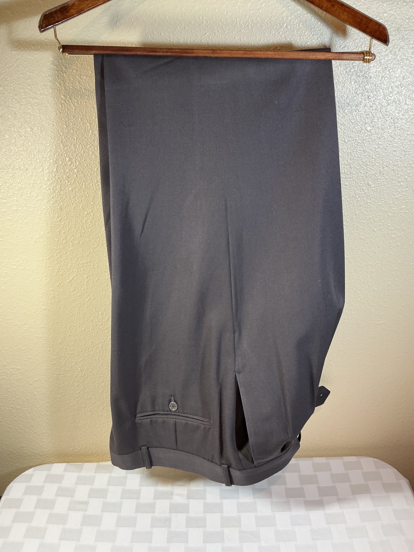 Men's Gray Wool Suit Jacket, Trousers and Ties - image 6 of 9