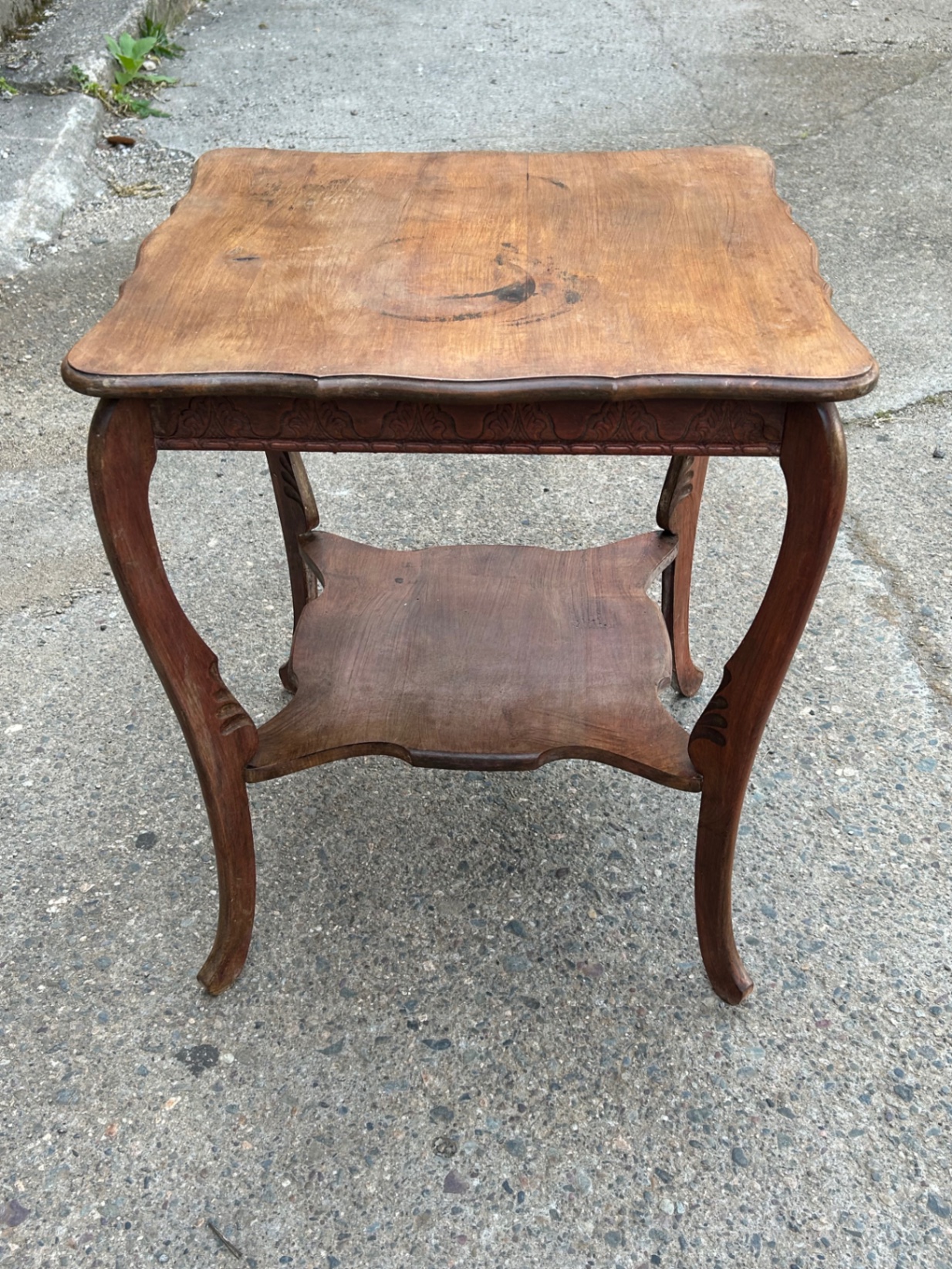 Antique Bowlegged End Table  - image 3 of 4
