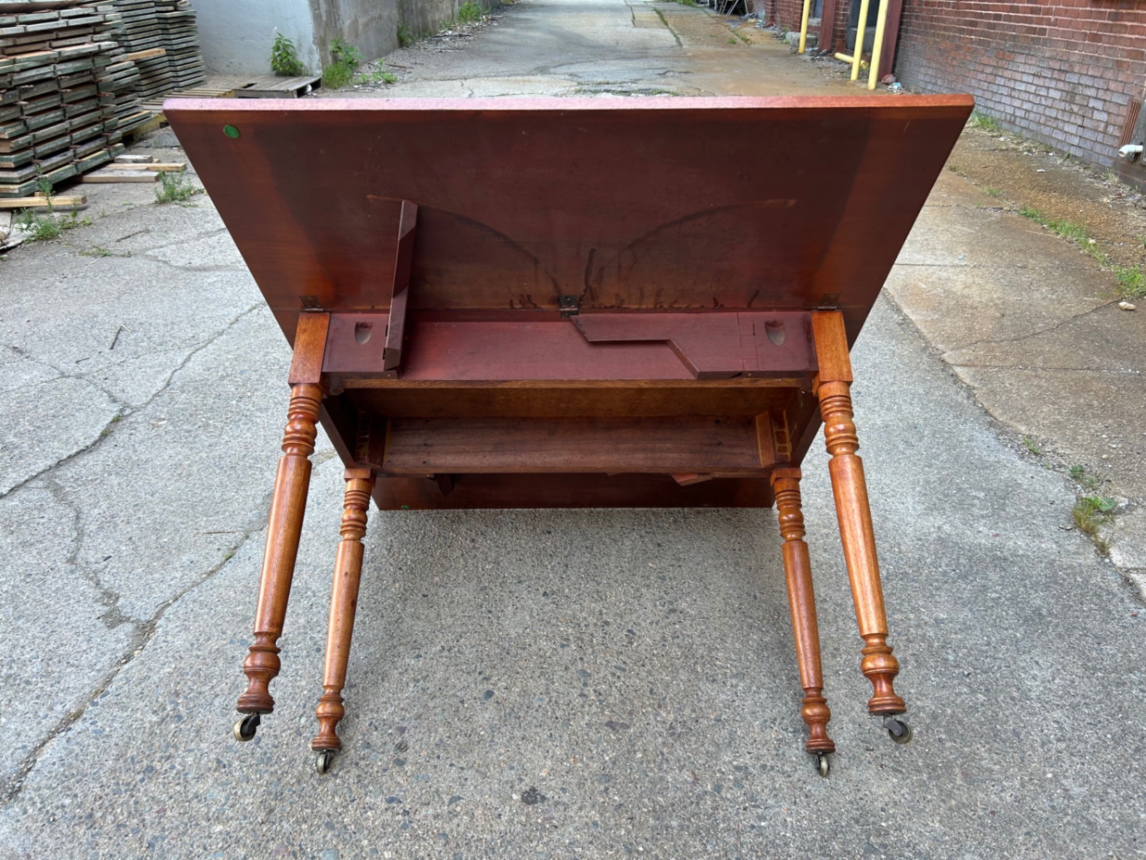 Antique Drop Leaf Dinning Table  - image 3 of 5