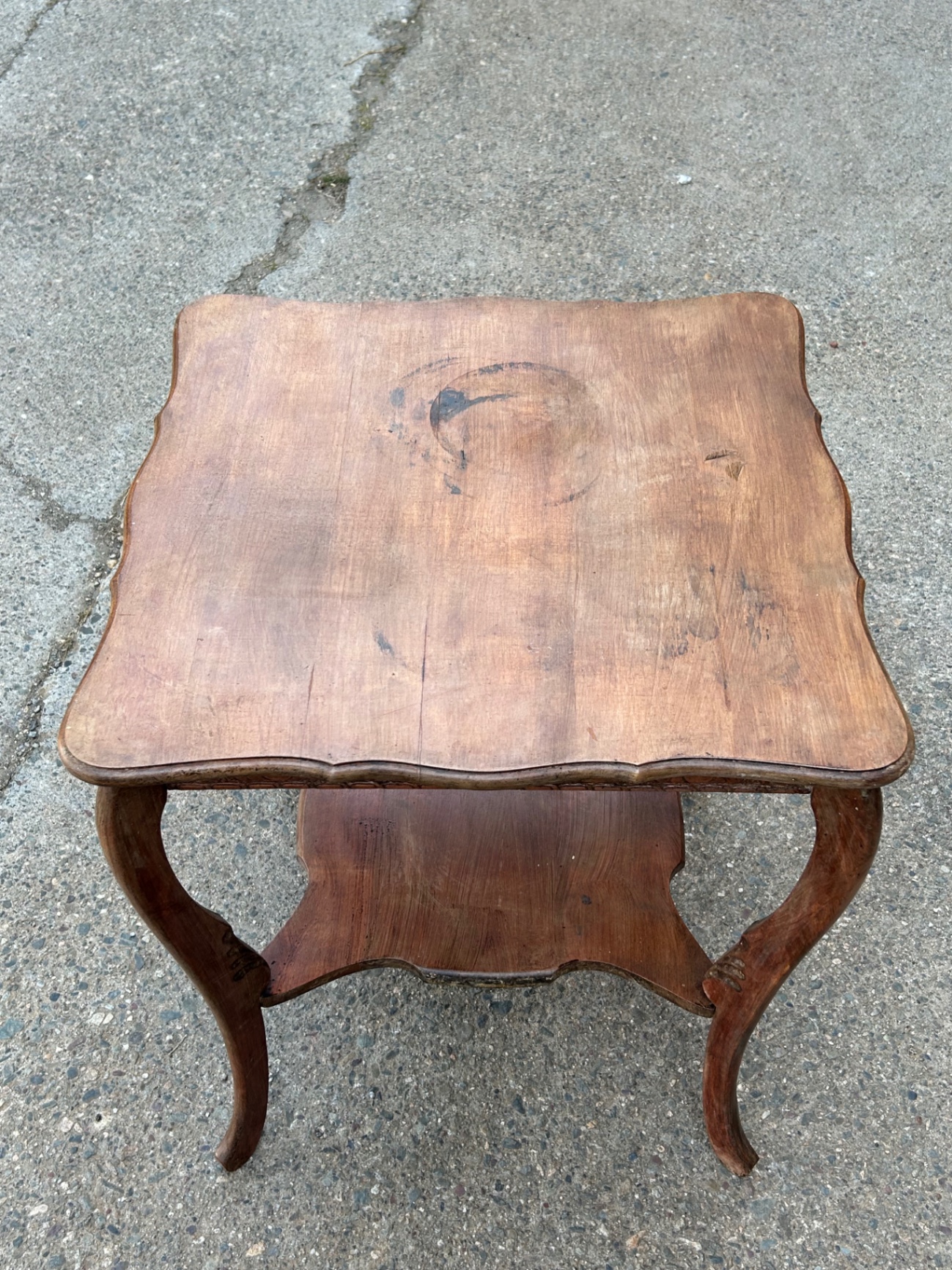 Antique Bowlegged End Table  - image 2 of 4