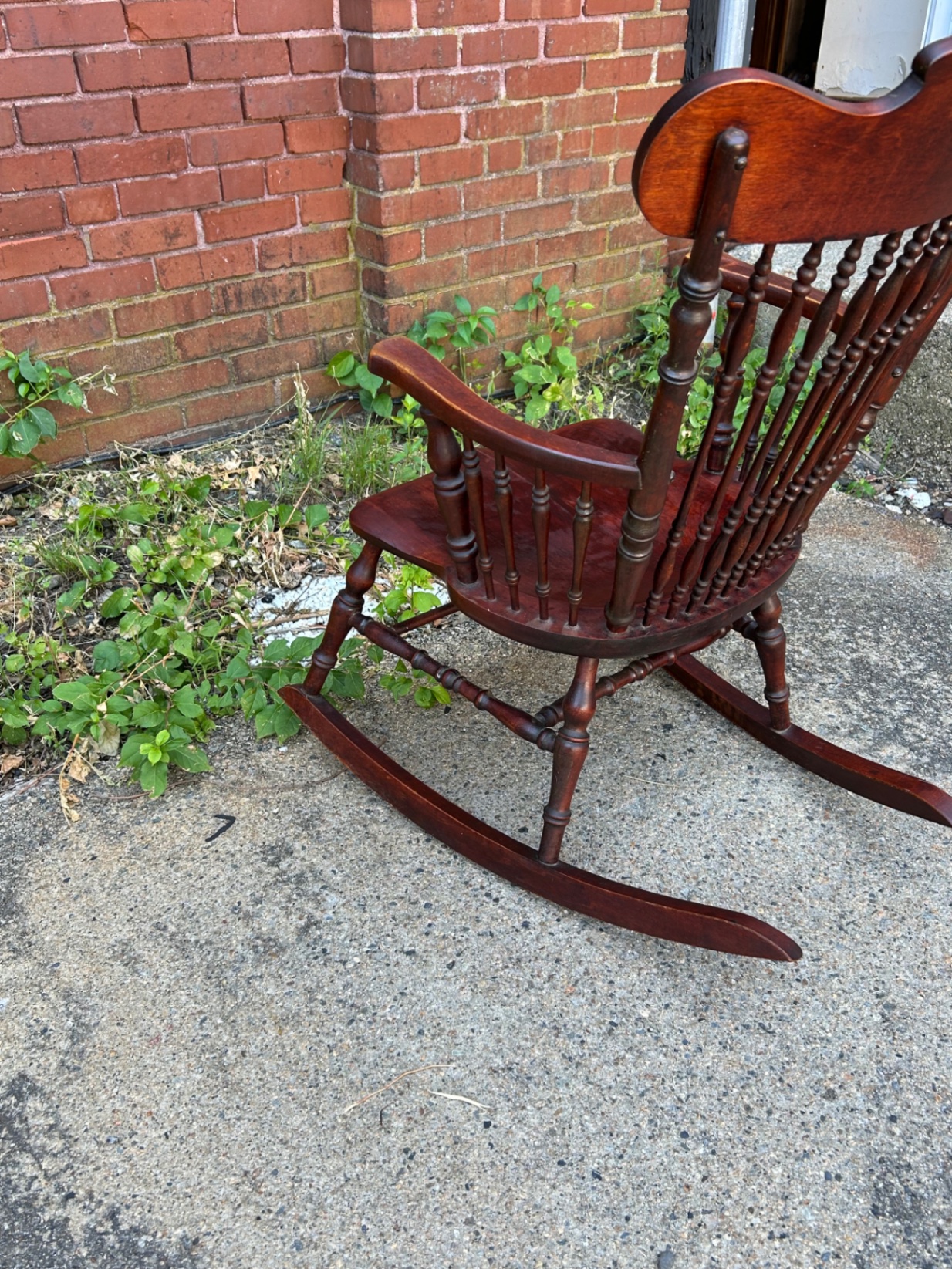 Antique Inlaid Mother of Pearl Rocker  - image 4 of 4