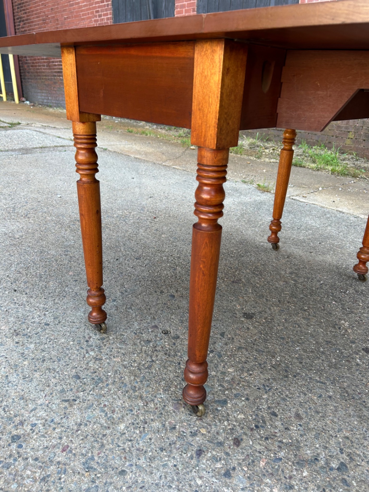 Antique Drop Leaf Dinning Table  - image 4 of 5