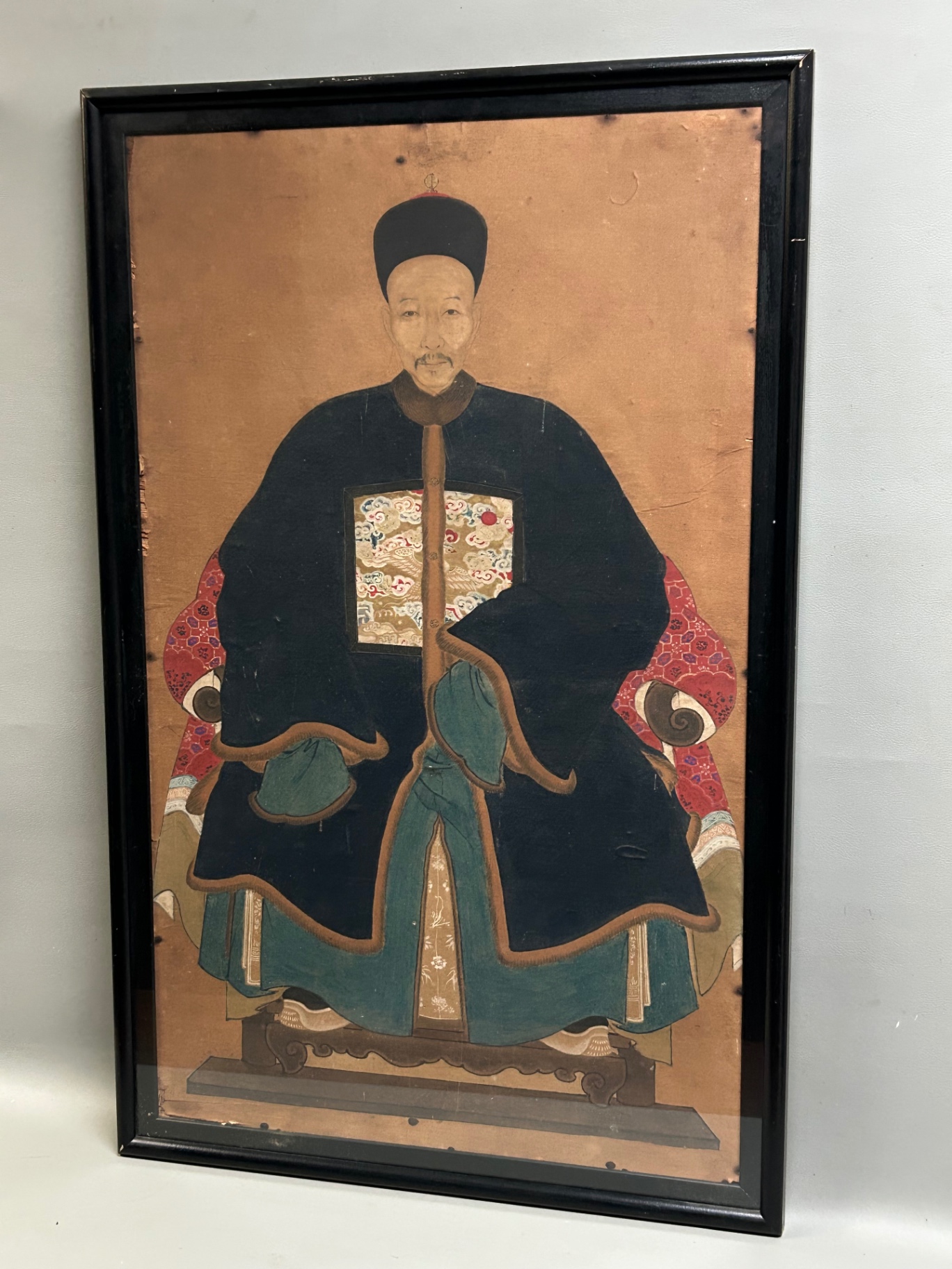 Chinese Ancestor Painting on Paper Late Qing Dynasty  - image 1 of 4