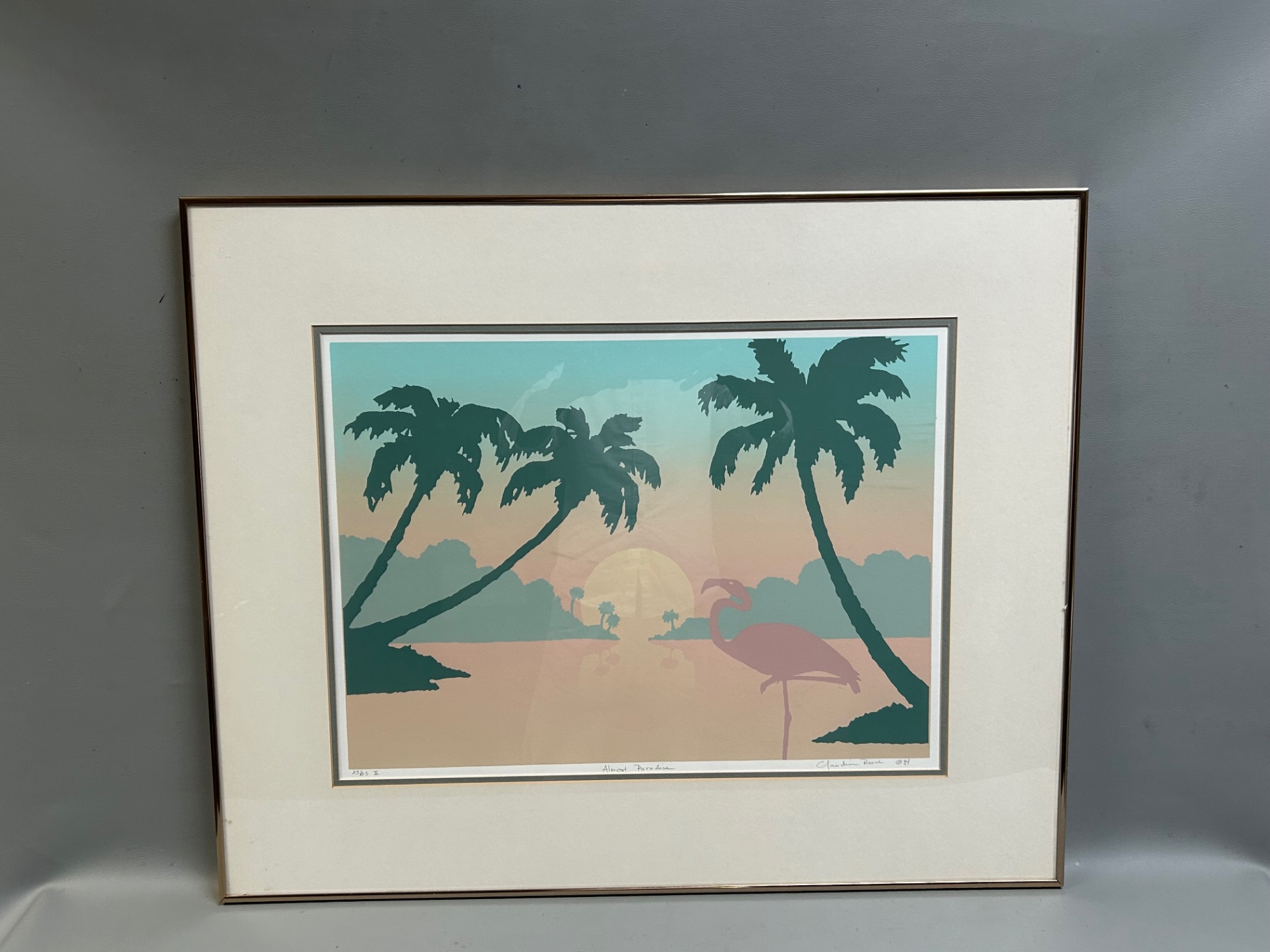 Signed Claudia Reese Serigraph "Almost Paradise" - image 1 of 5