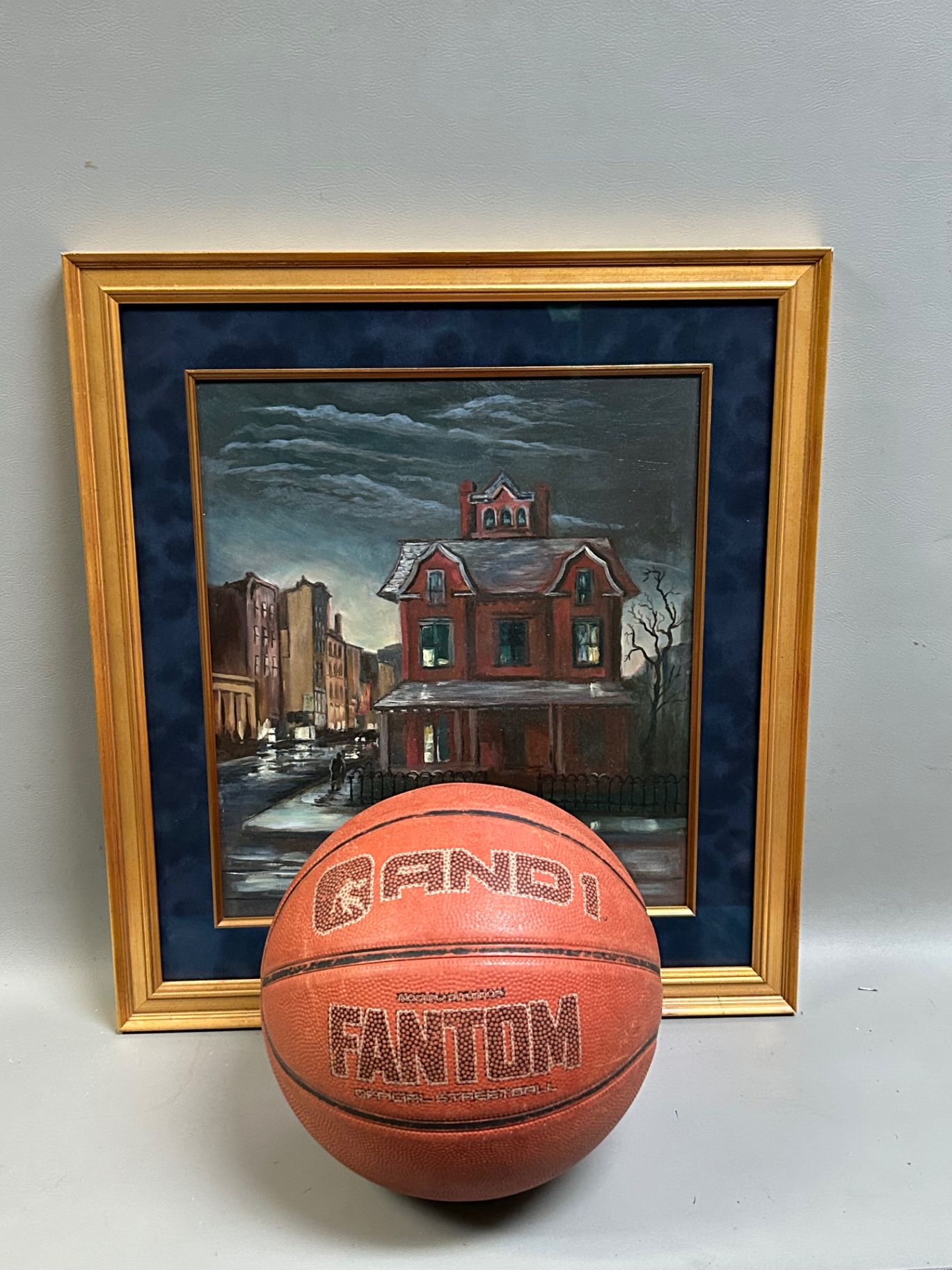 Street Scene Cityscape Rustic Home Oil Painting - image 2 of 4