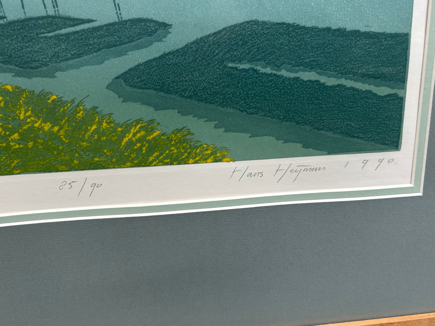 Signed Hans Hayman Landscape Woodcut 1990 - image 3 of 5