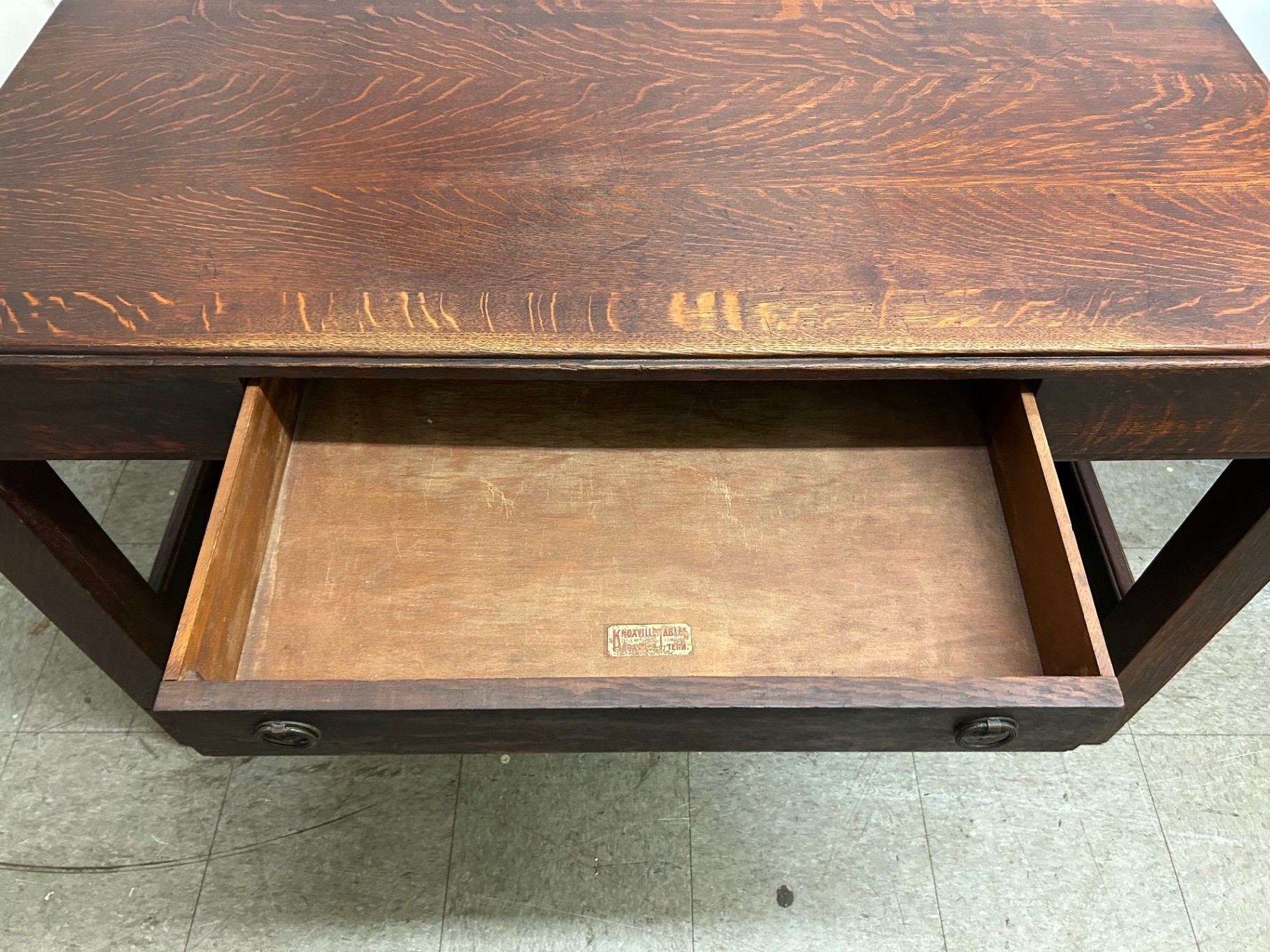  Mission Tiger Oak Desk by Knoxville Table & Chair - image 3 of 6
