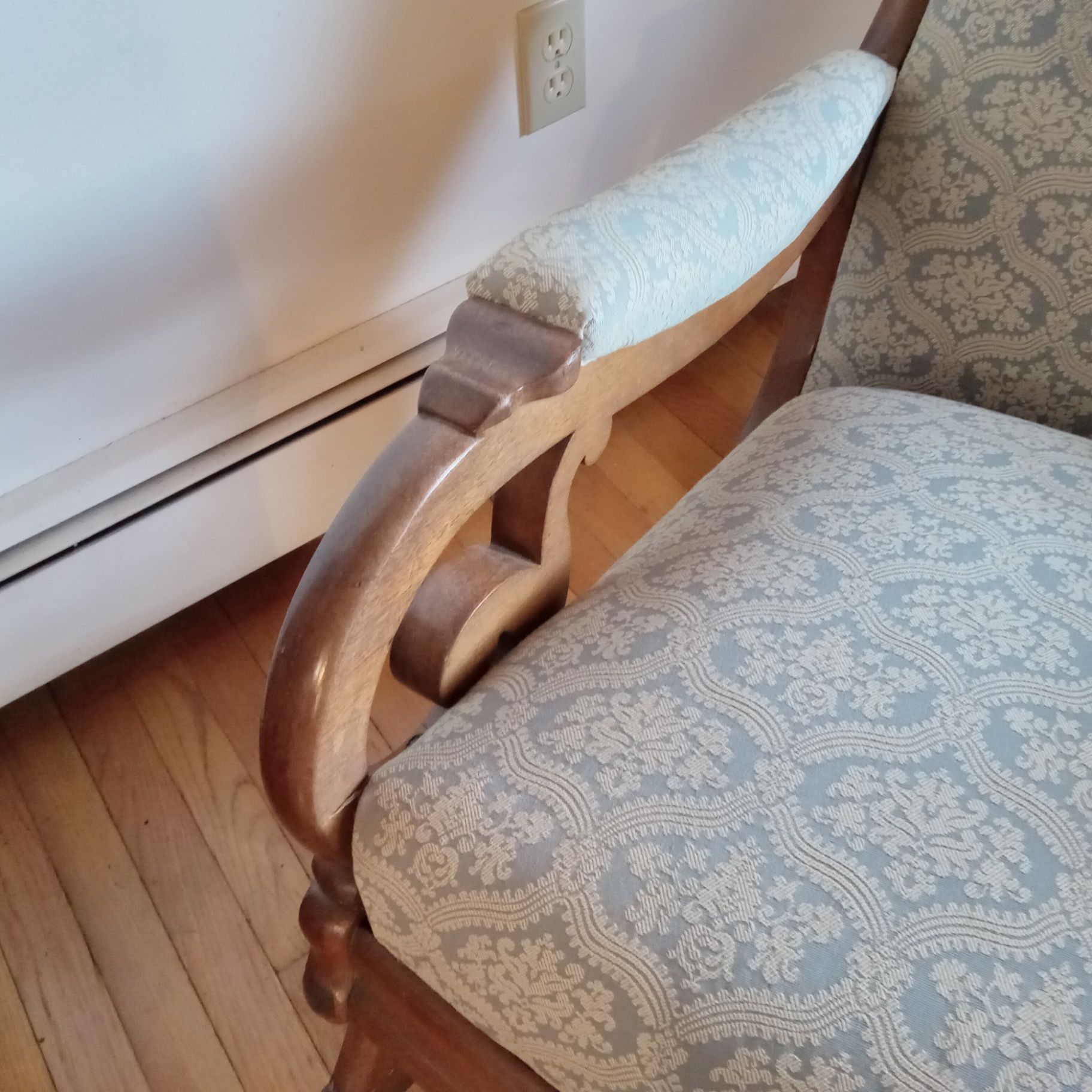 Antique Upholstered Rocking Chair - image 3 of 8