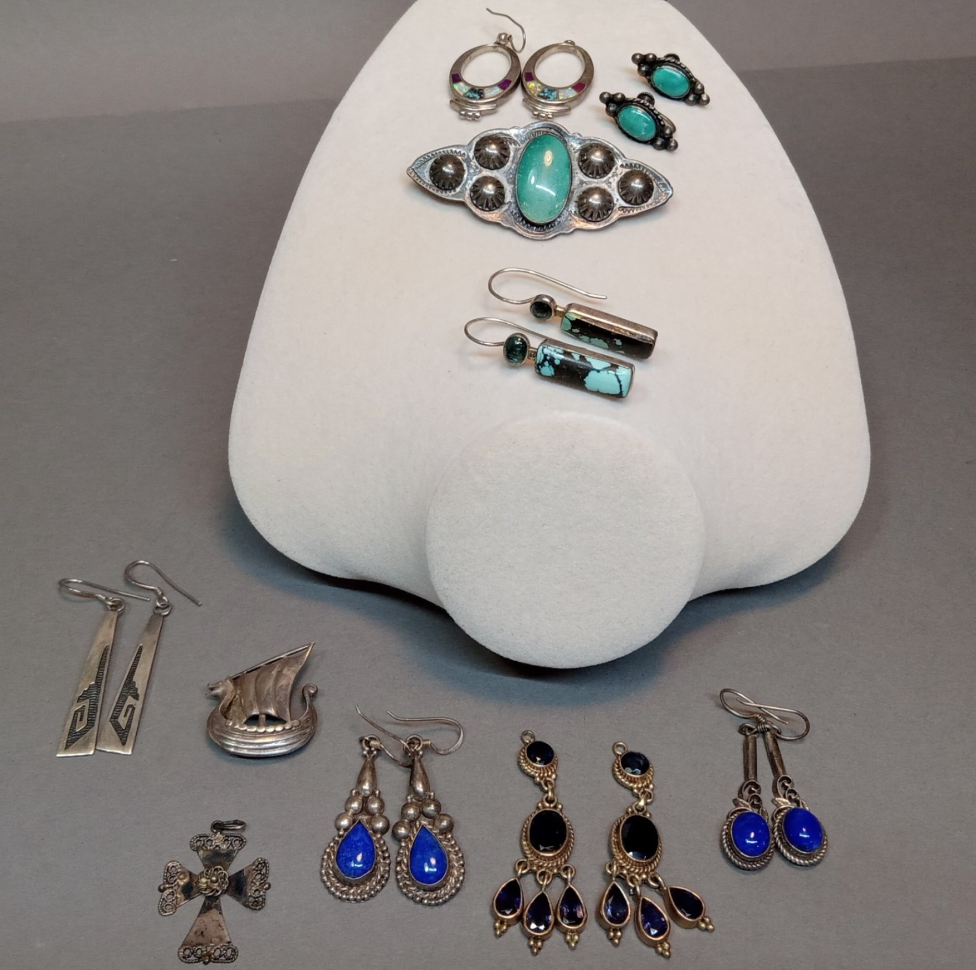 Sterling & Blue Stone Jewelry (39+dwt) - image 1 of 22