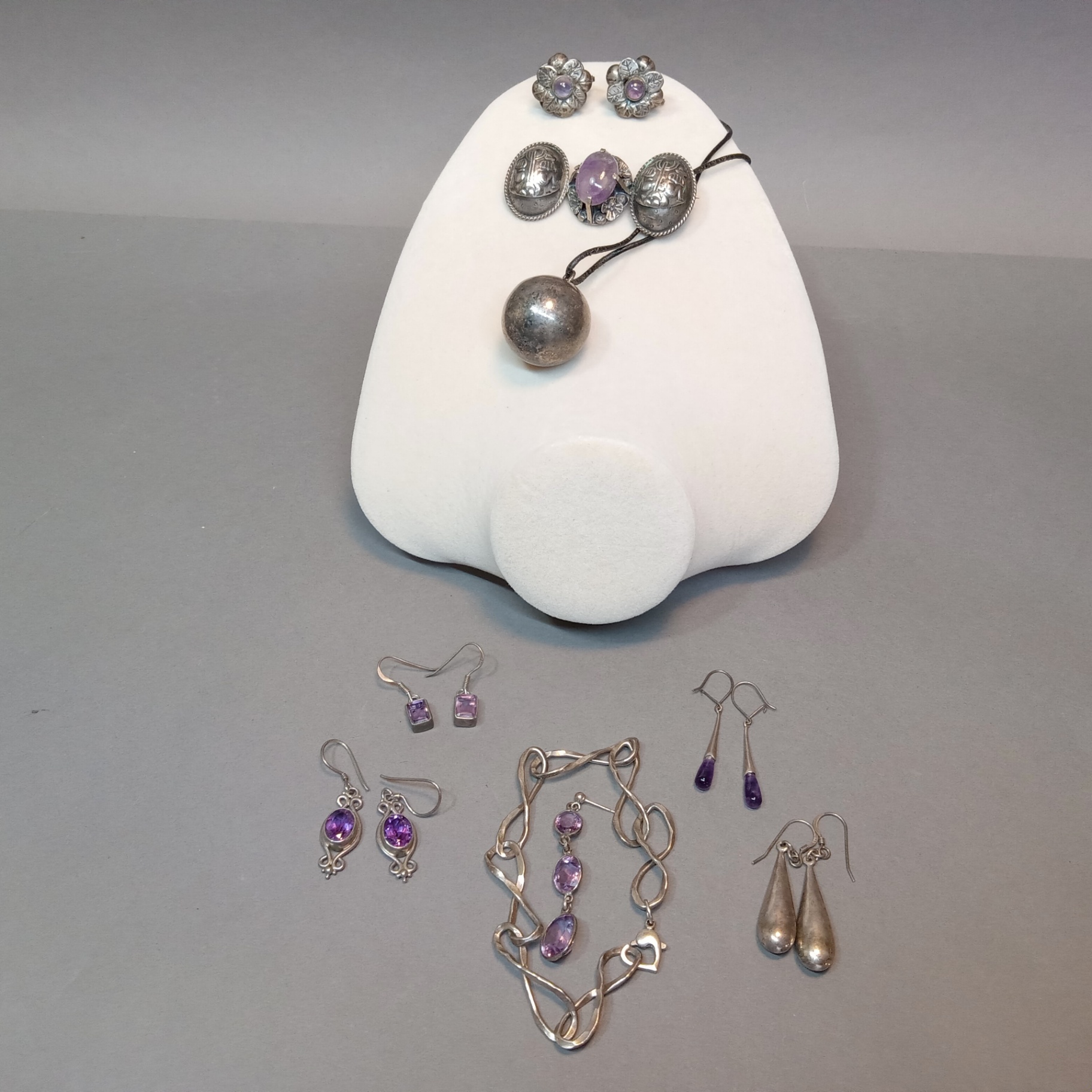 Silver & Amethyst Jewerly - image 1 of 12