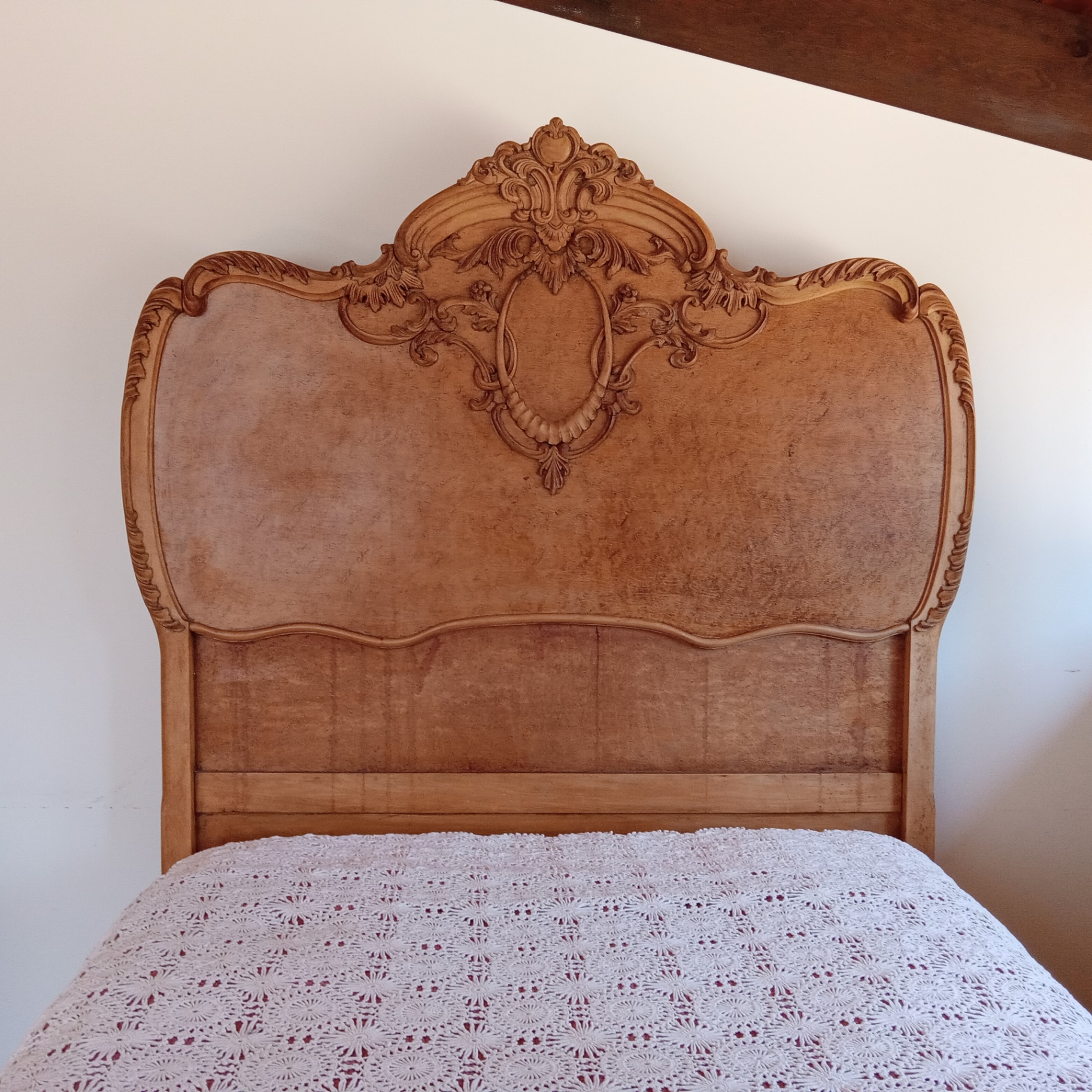 Antique Bird's Eye Maple Bed - image 9 of 16