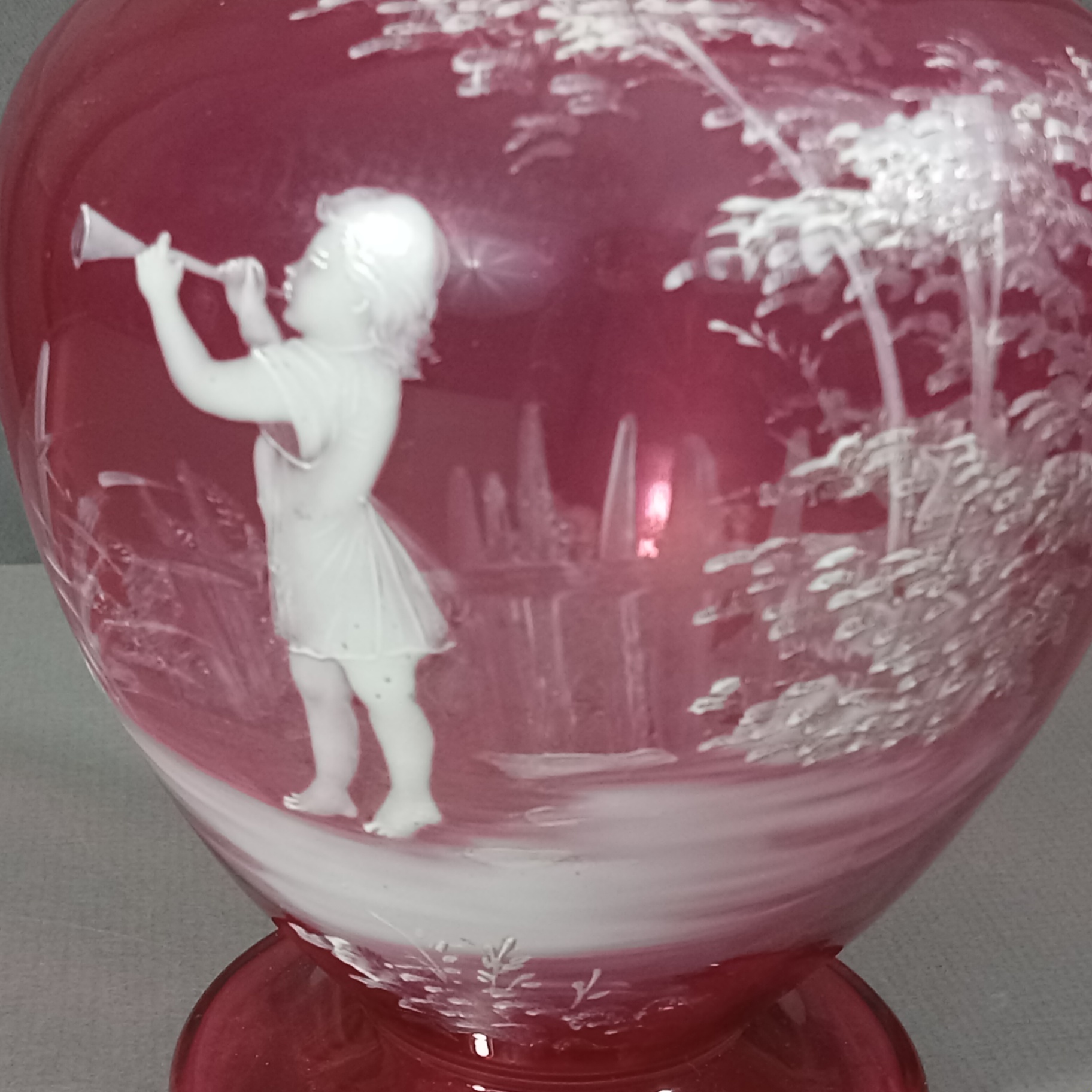 Victorian Mary Gregory Hand Blown Glass Vases - image 14 of 17