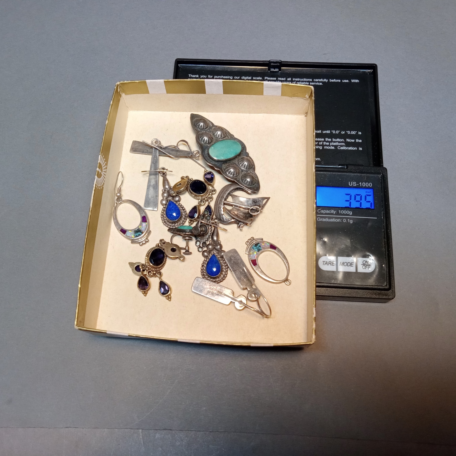 Sterling & Blue Stone Jewelry (39+dwt) - image 22 of 22