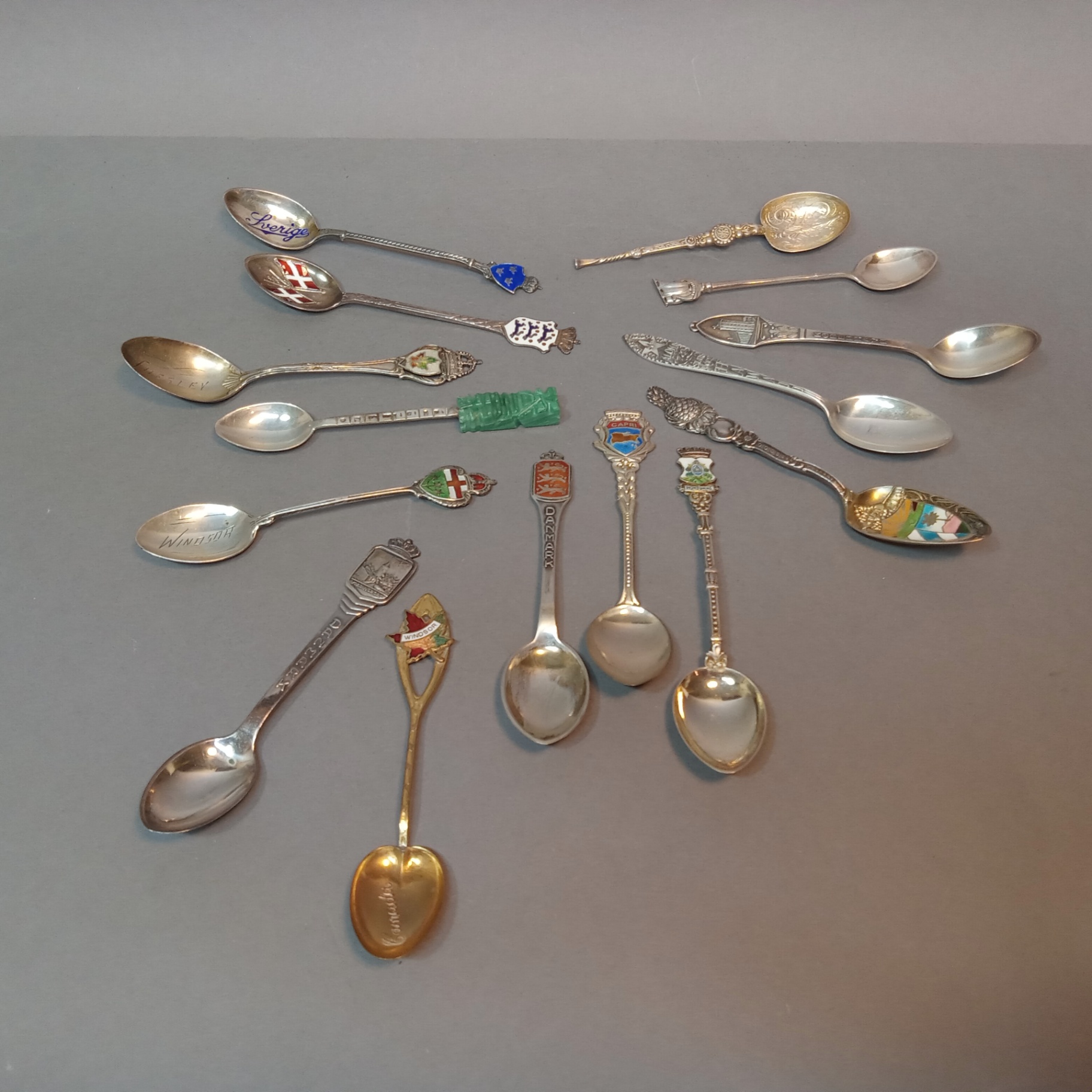 Sterling Souvenir Tea Spoons (63+dwt) - image 1 of 15