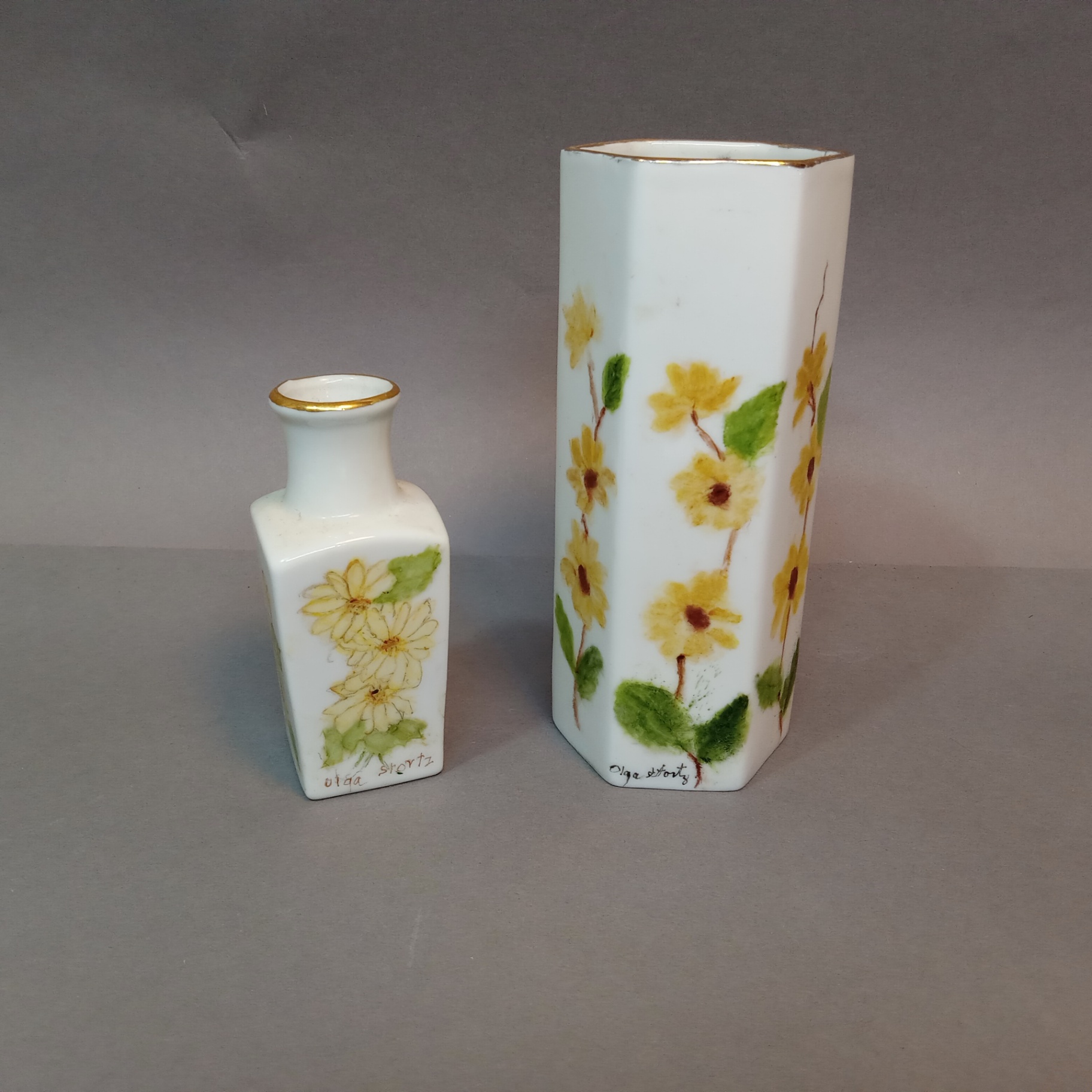 Mid-Century Hand Painted Vanity Ceramics - image 2 of 15
