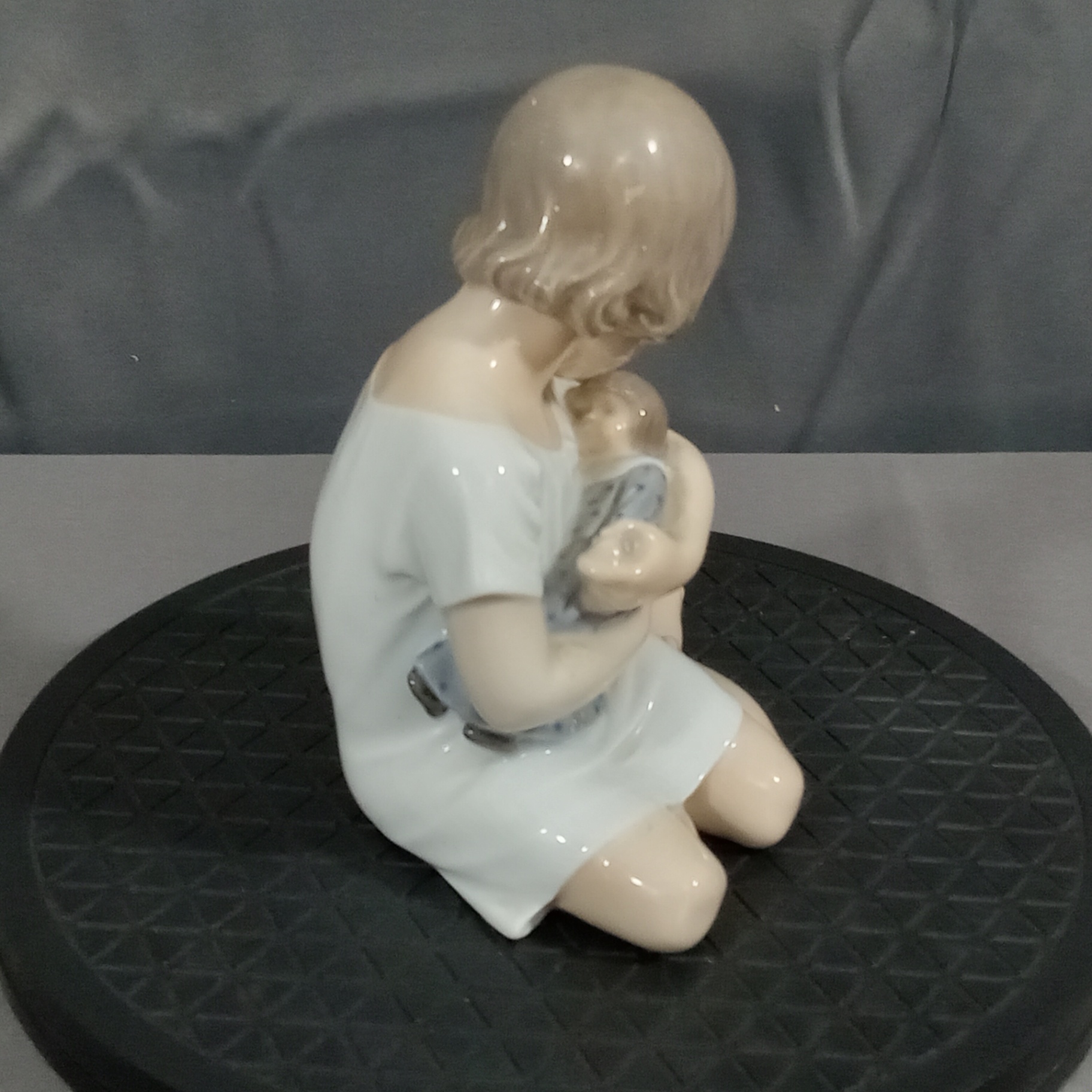 Royal Copenhagen Girl w/Doll Figurine - image 4 of 6