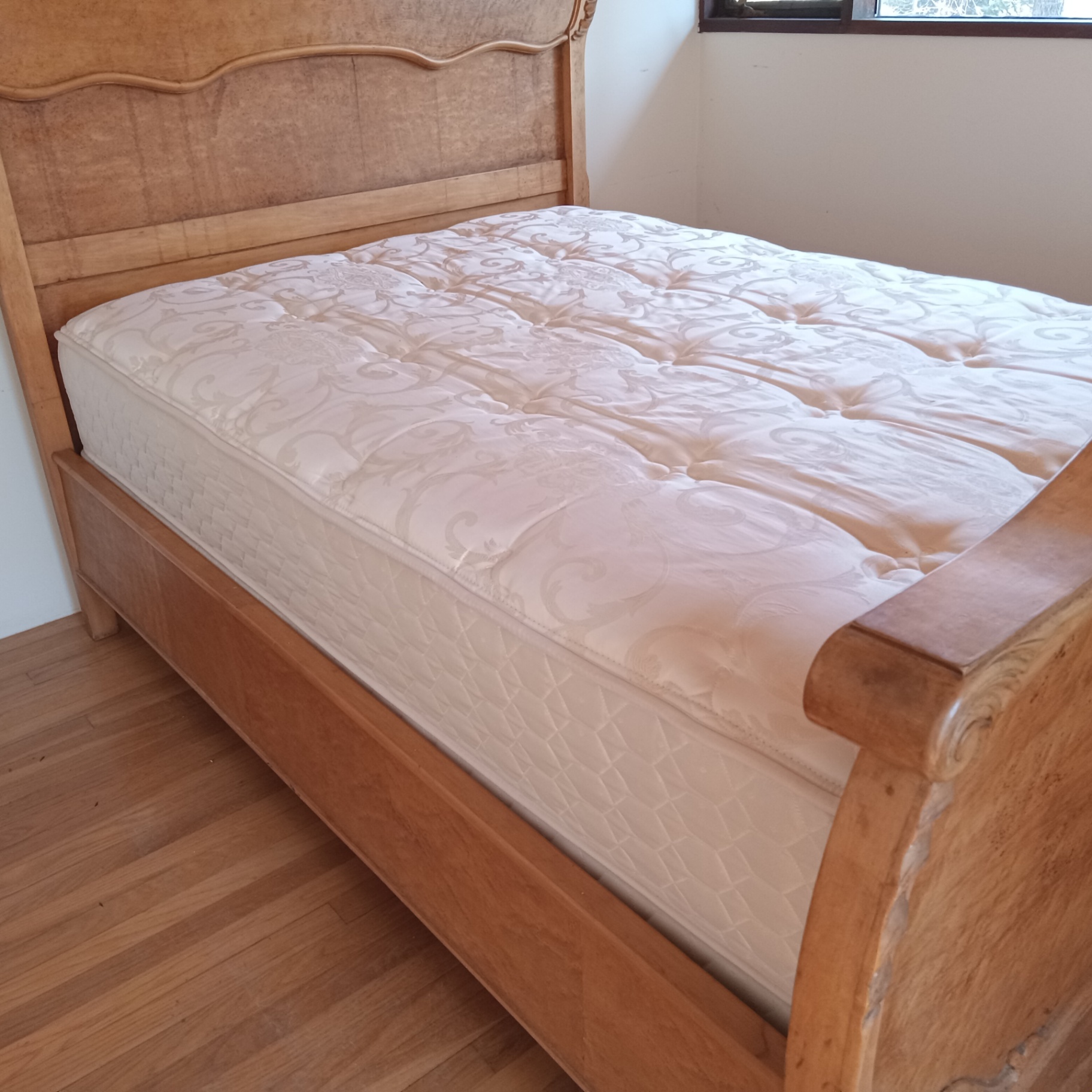 Antique Bird's Eye Maple Bed - image 14 of 16