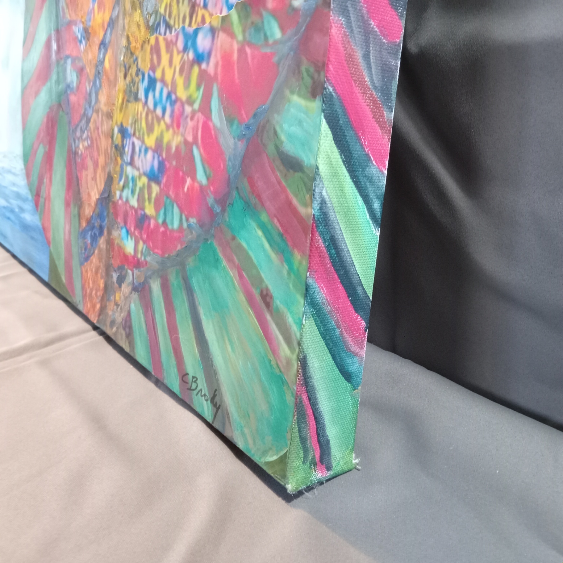 Cynthia Moskowitz Brody Original Canvas Art - image 5 of 7