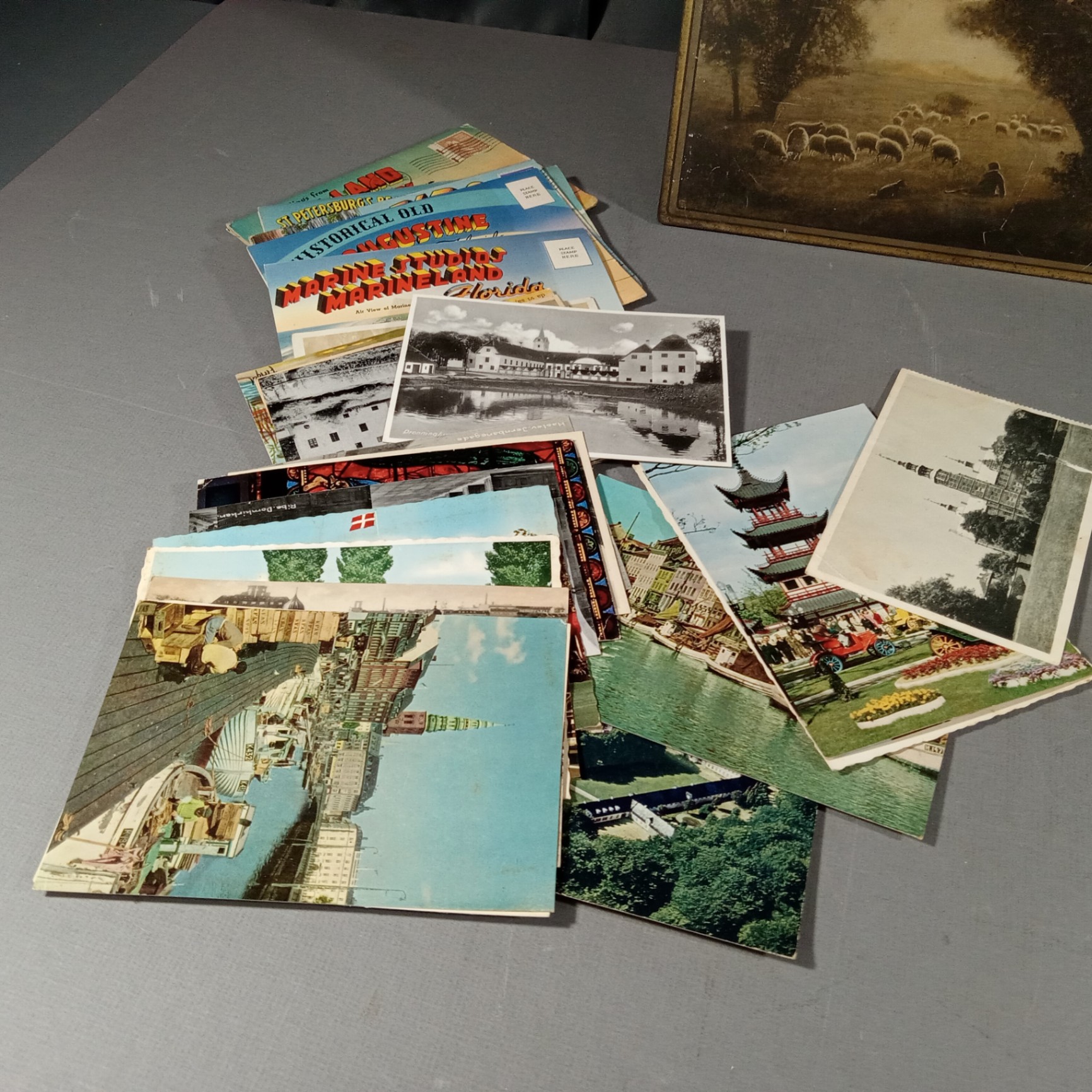 Vintage Postcards & Uneeda Biscuit Tin - image 11 of 18