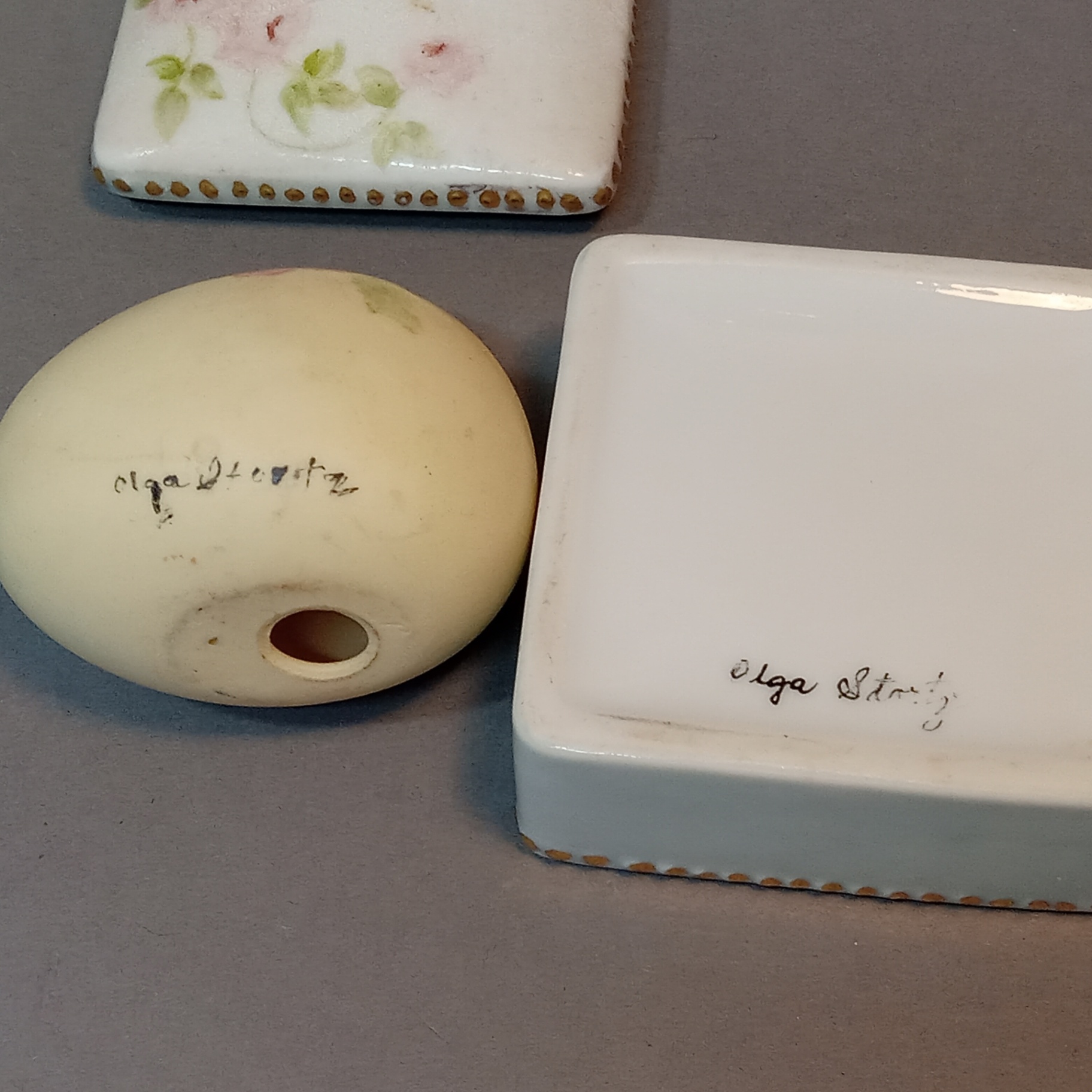 Mid-Century Hand Painted Vanity Ceramics - image 10 of 15