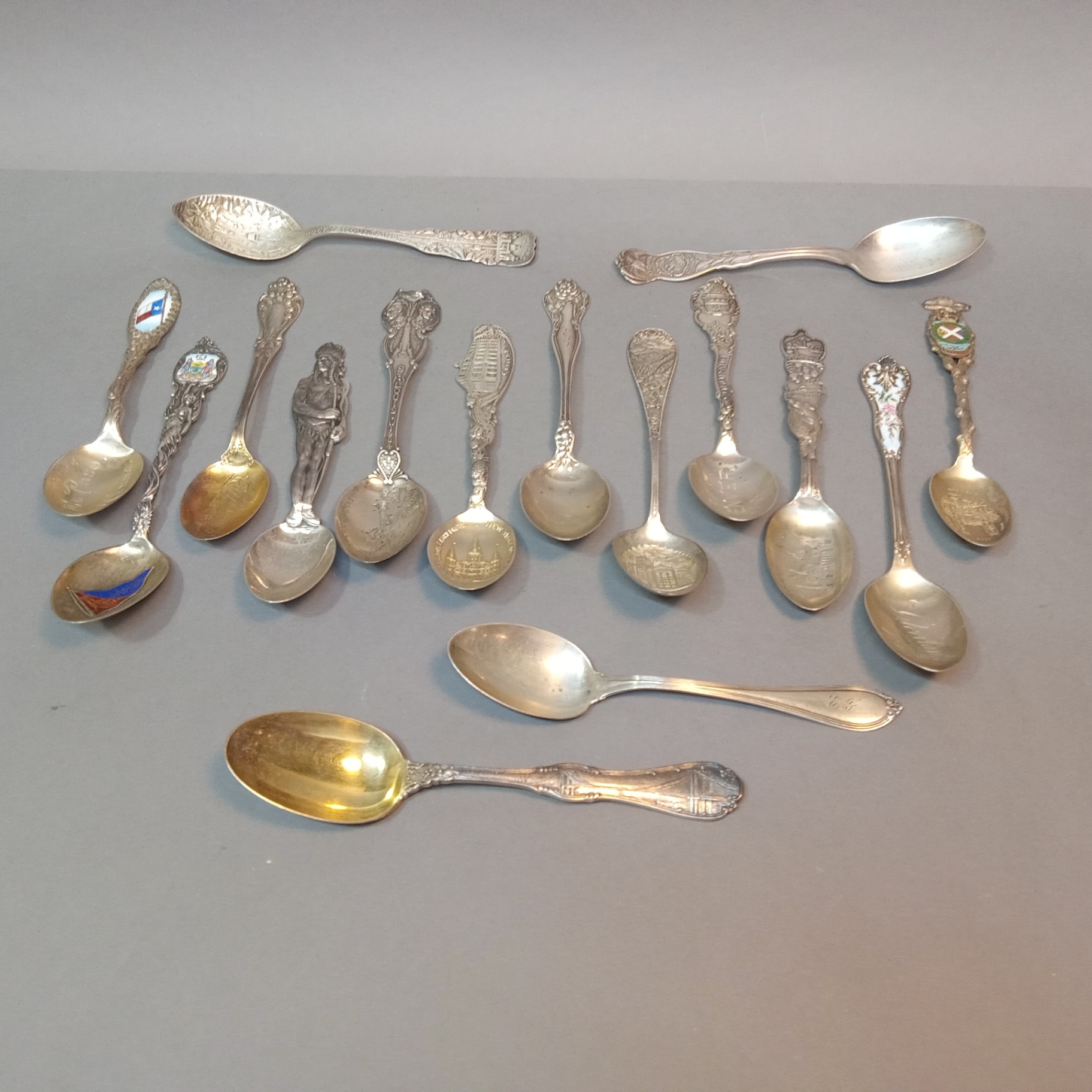 Sterling Souvenir Spoons - Tiffany & Co., More (222+dwt) - image 1 of 15