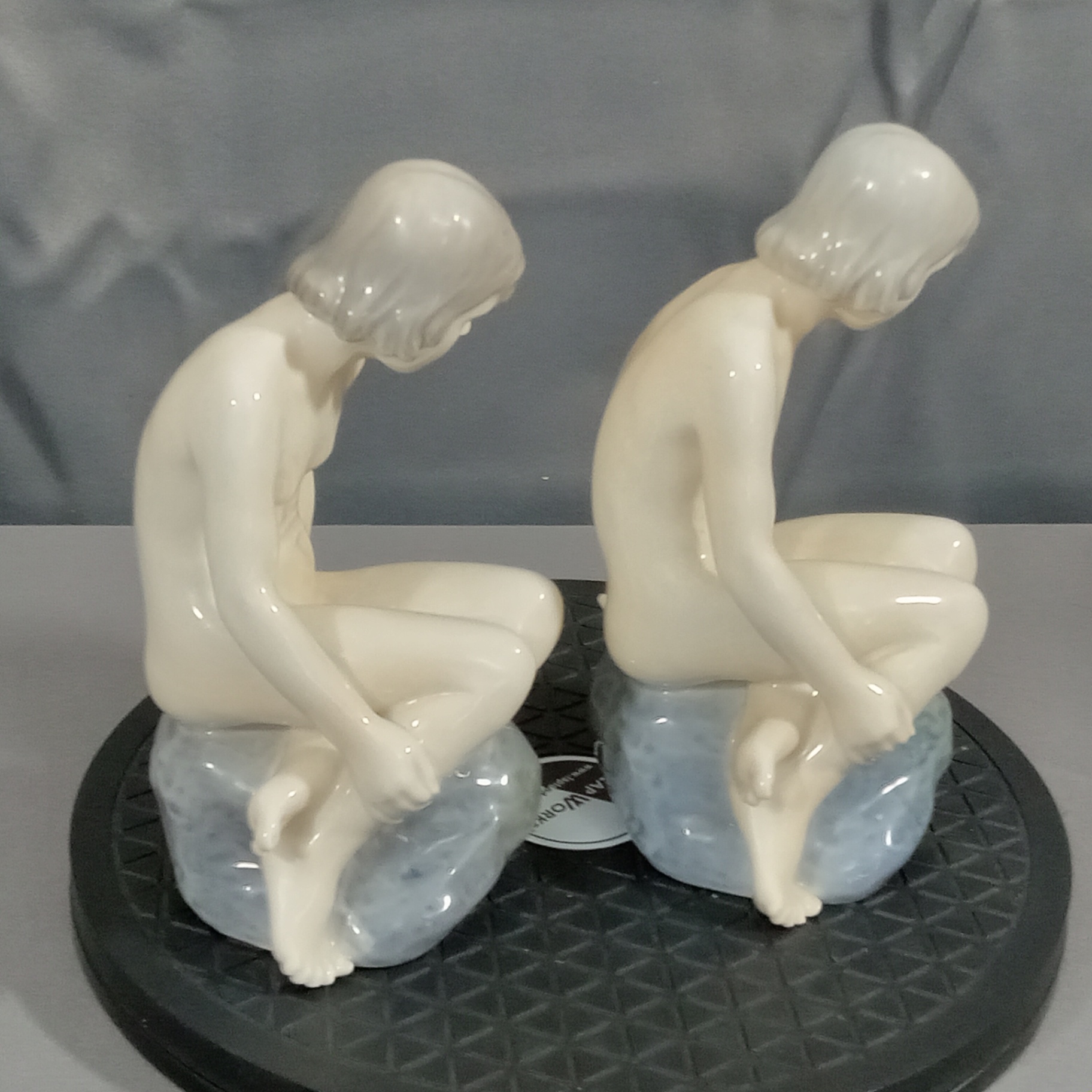 Royal Copenhagen Girl on Rock Figurines - image 5 of 9