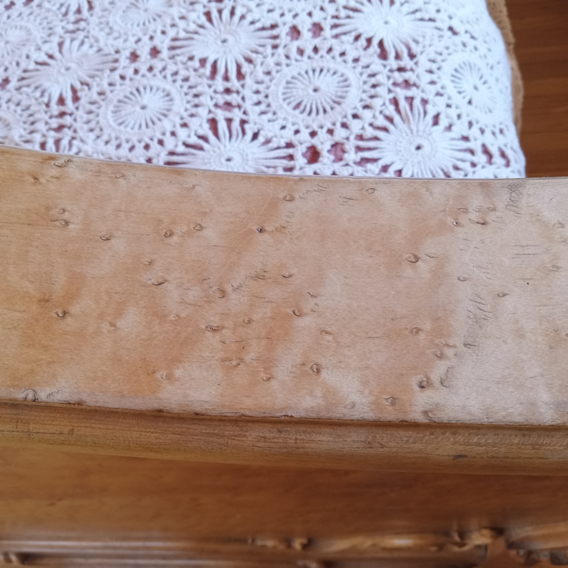 Antique Bird's Eye Maple Bed - image 4 of 16