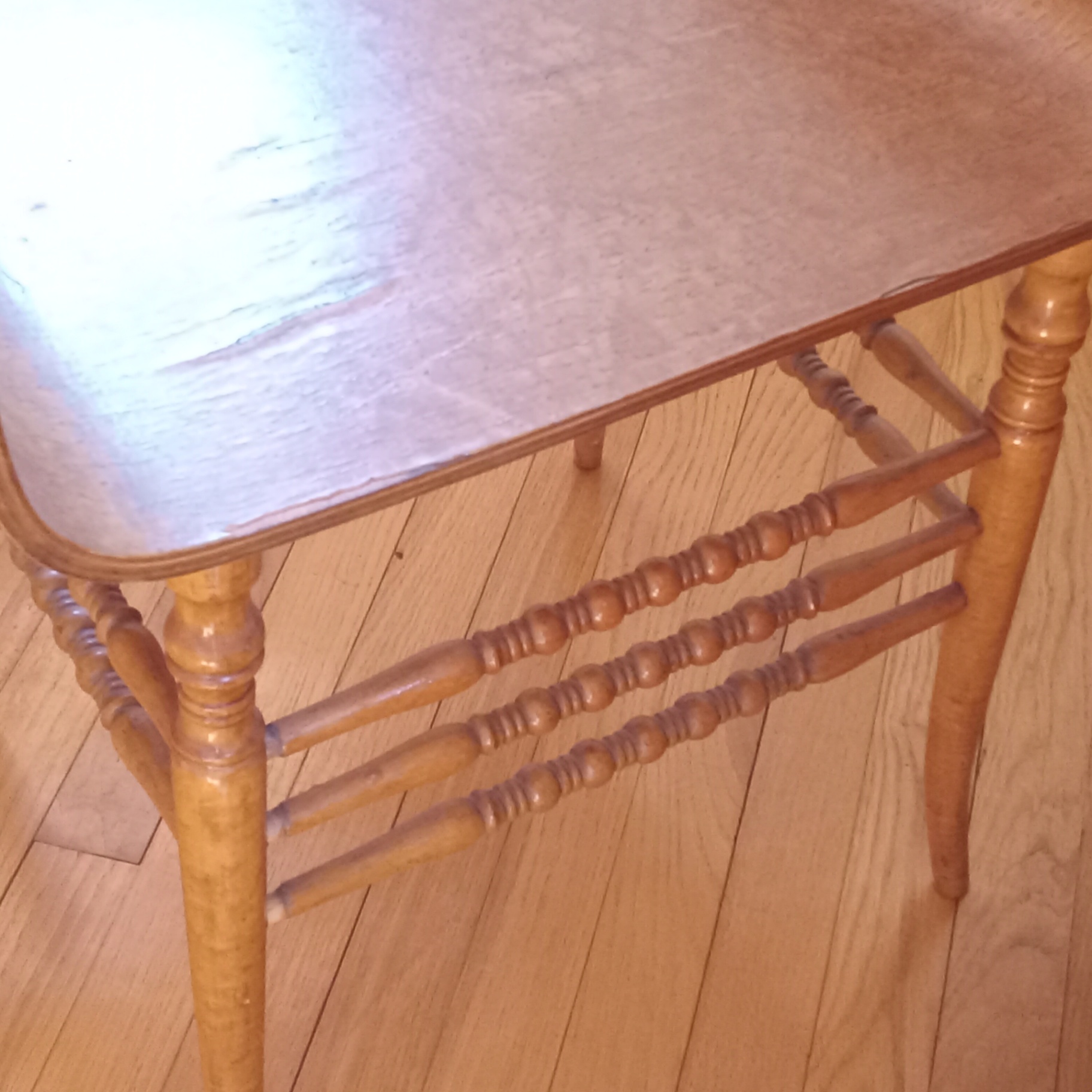 Antique Bird's Eye Maple Vanity w/Mirror & Bench - image 3 of 35
