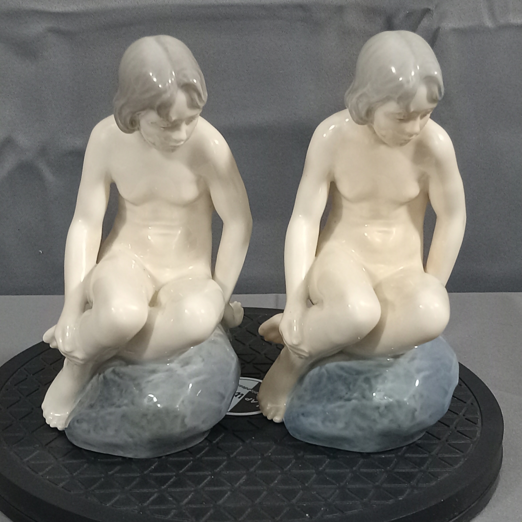 Royal Copenhagen Girl on Rock Figurines - image 2 of 9