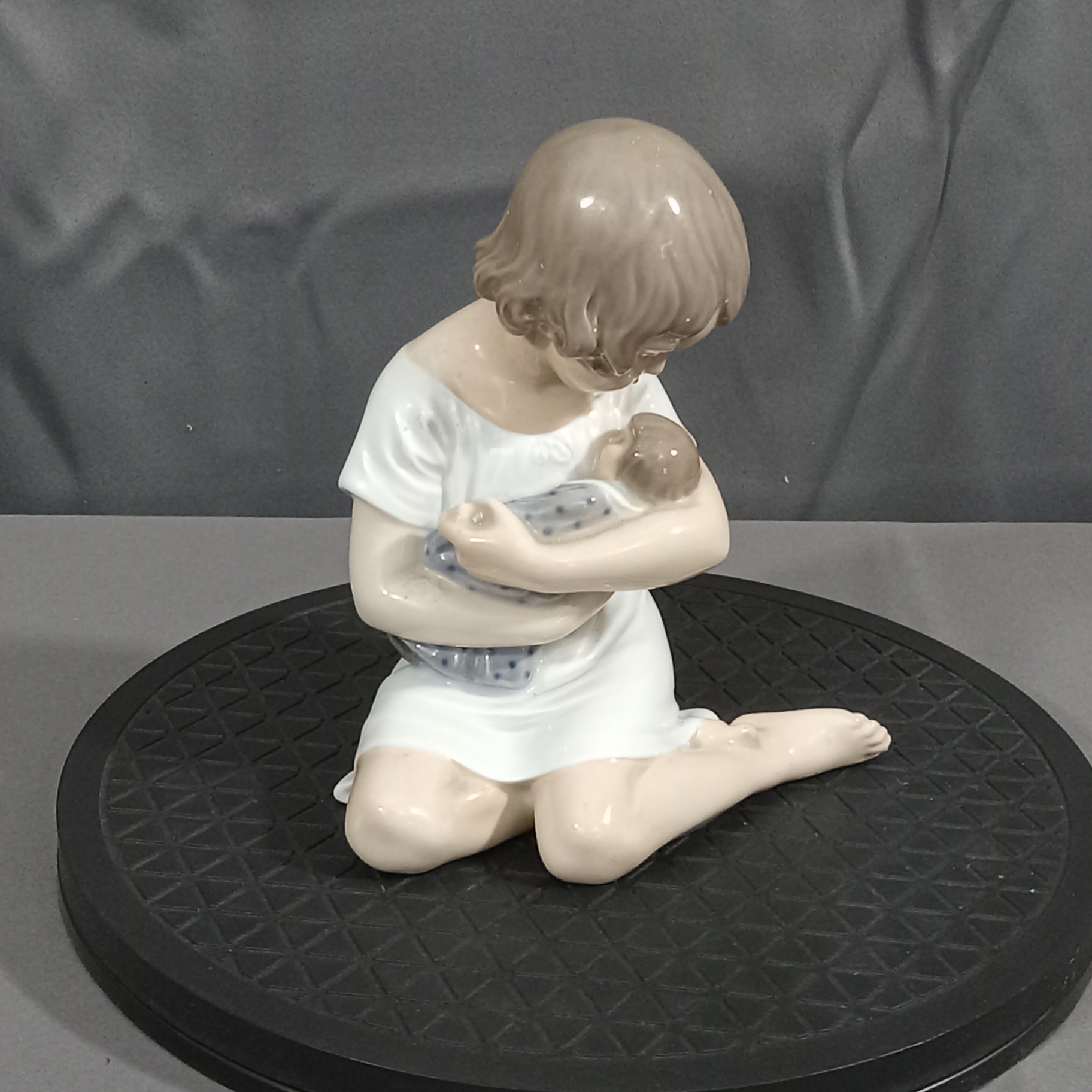 Royal Copenhagen Girl w/Doll Figurine - image 1 of 6