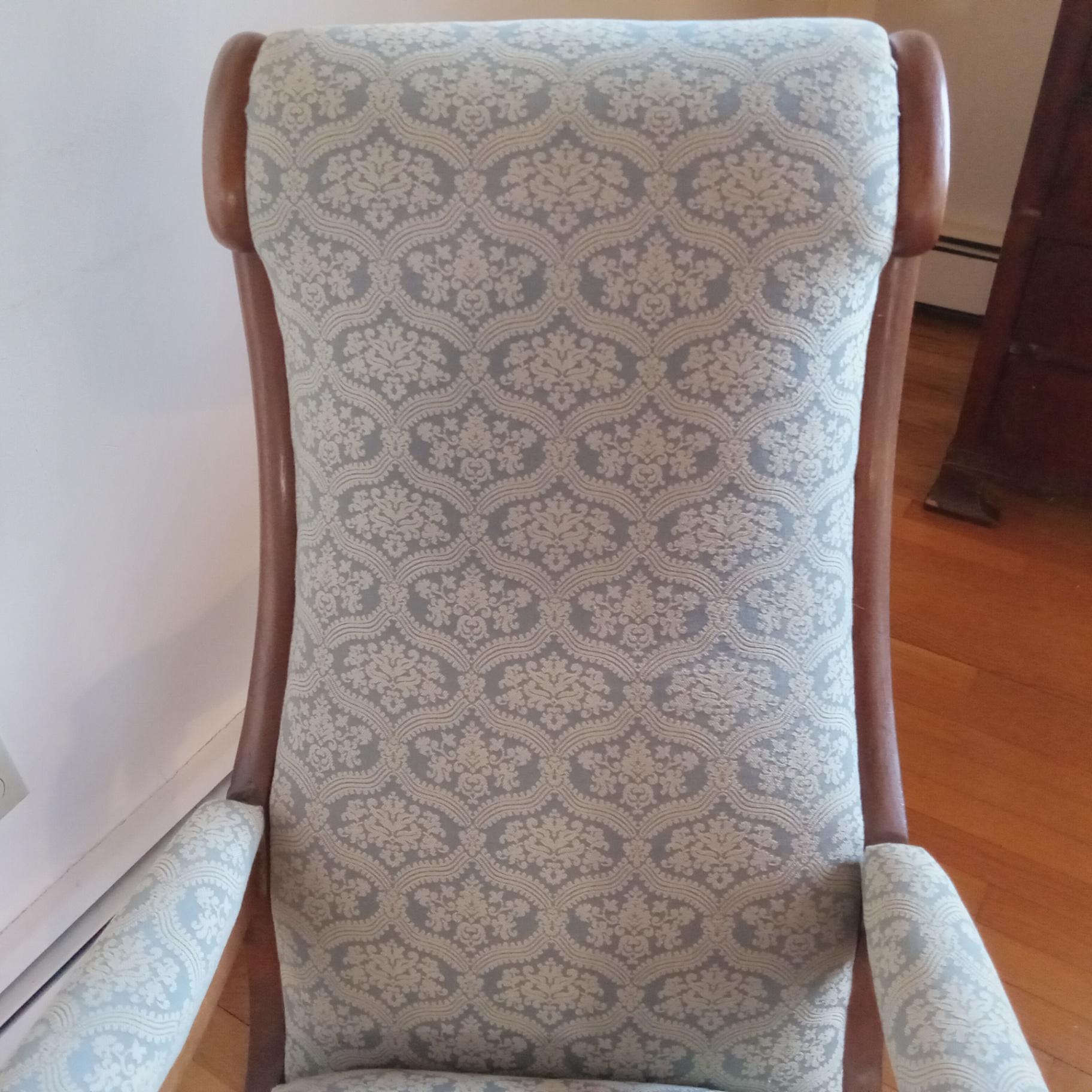 Antique Upholstered Rocking Chair - image 4 of 8